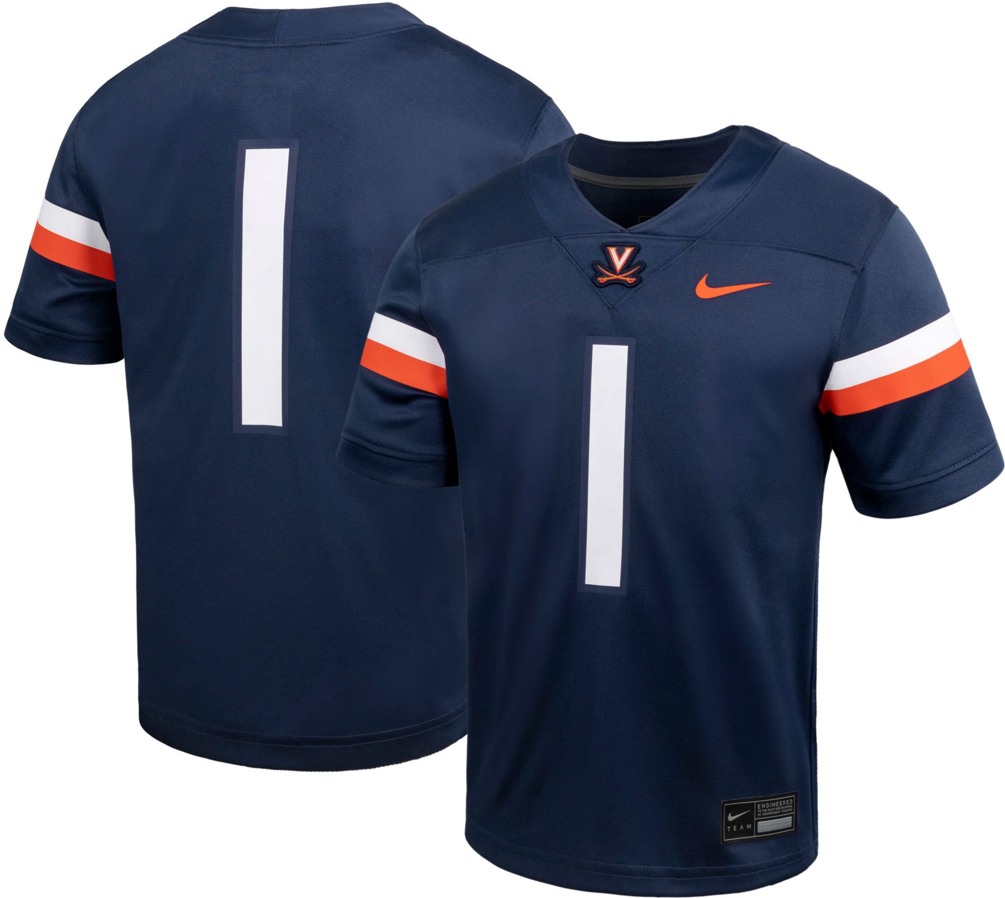 Nike Men's Virginia Cavaliers #1 Blue Replica Football Jersey product image