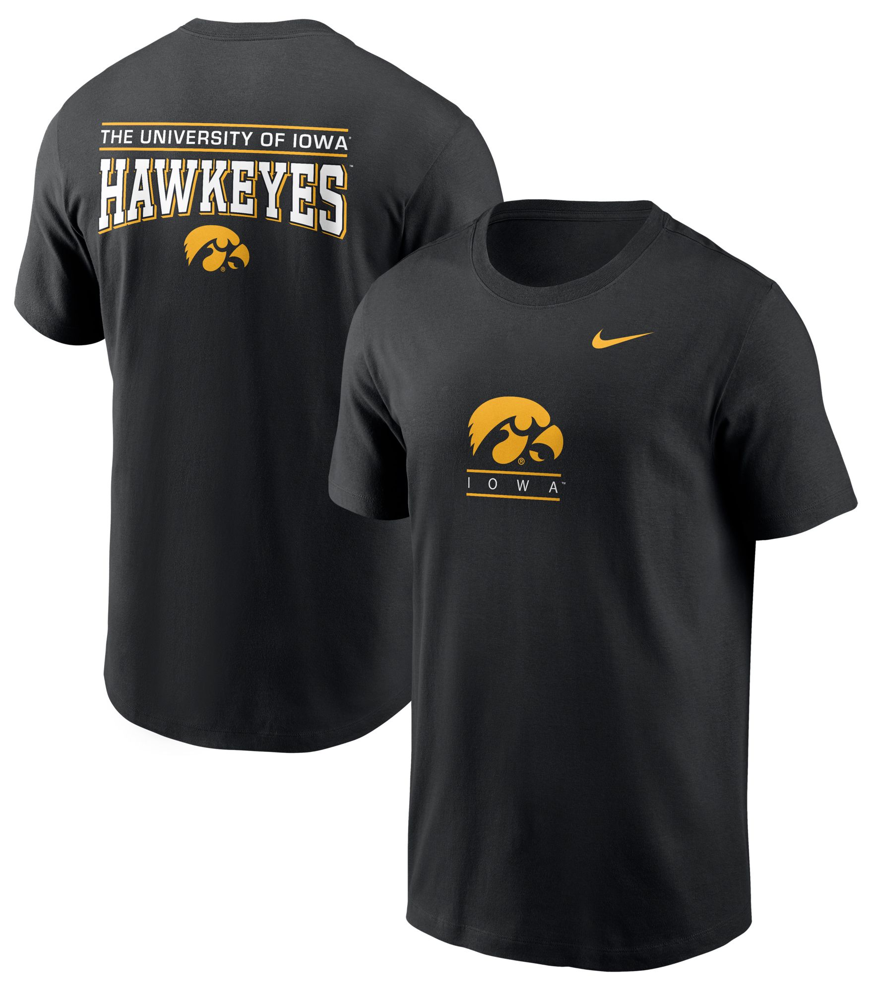 Nike Men's Iowa Hawkeyes Black Logo T-Shirt product image