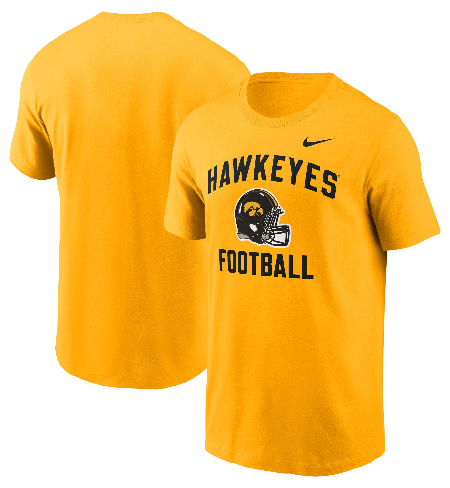 Nike Men's Iowa Hawkeyes Gold Football Helmet T-Shirt product image