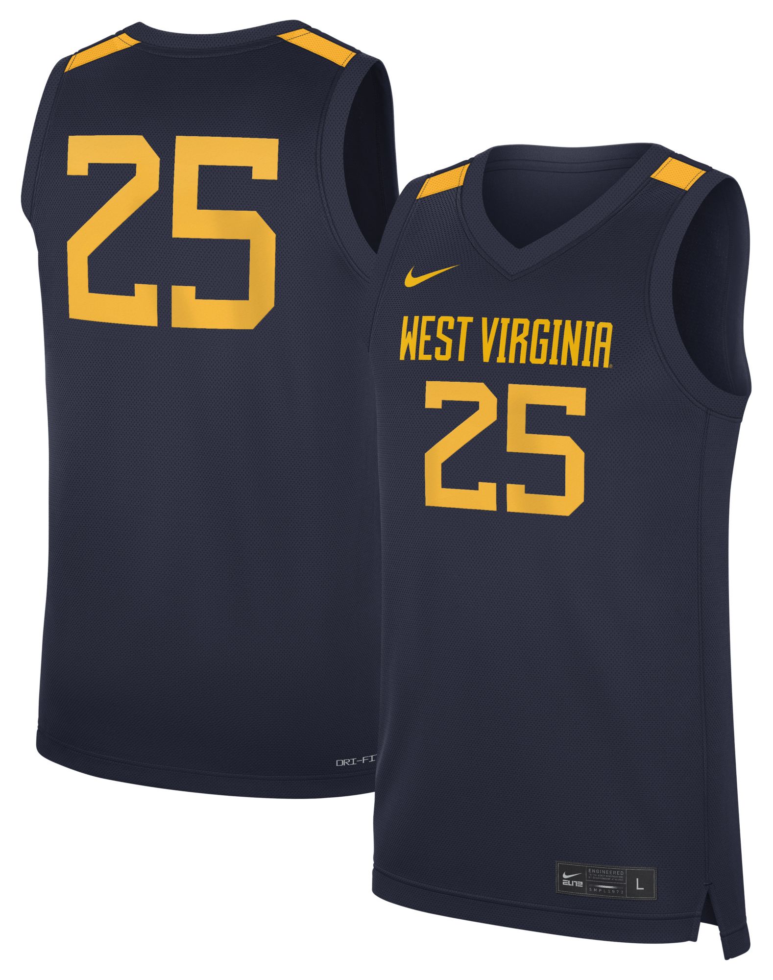 Nike Men's West Virginia Mountaineers Blue Replica Basketball Jersey product image