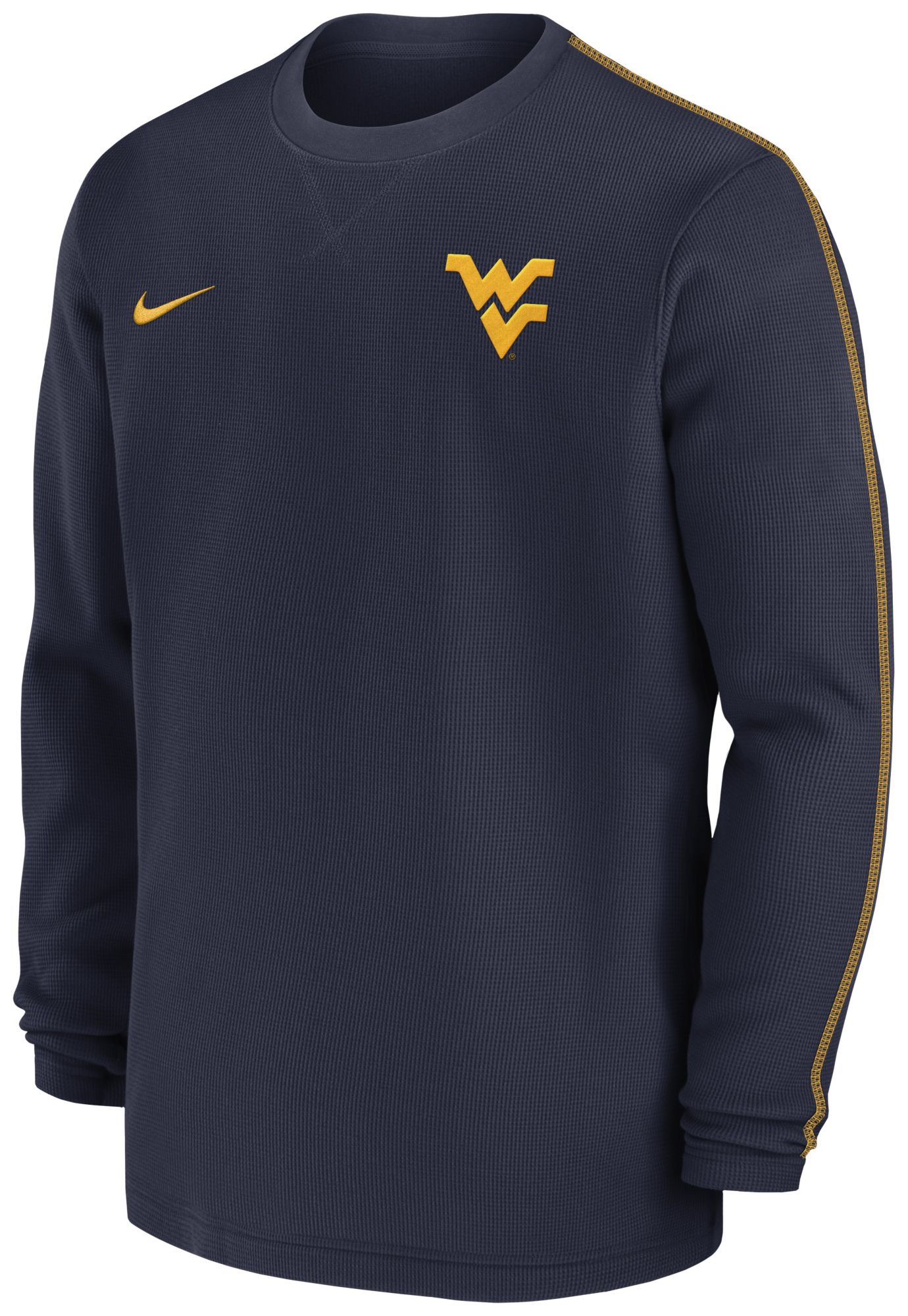 Nike Men's West Virginia Mountaineers Navy UV Coach Long Sleeve T-Shirt product image