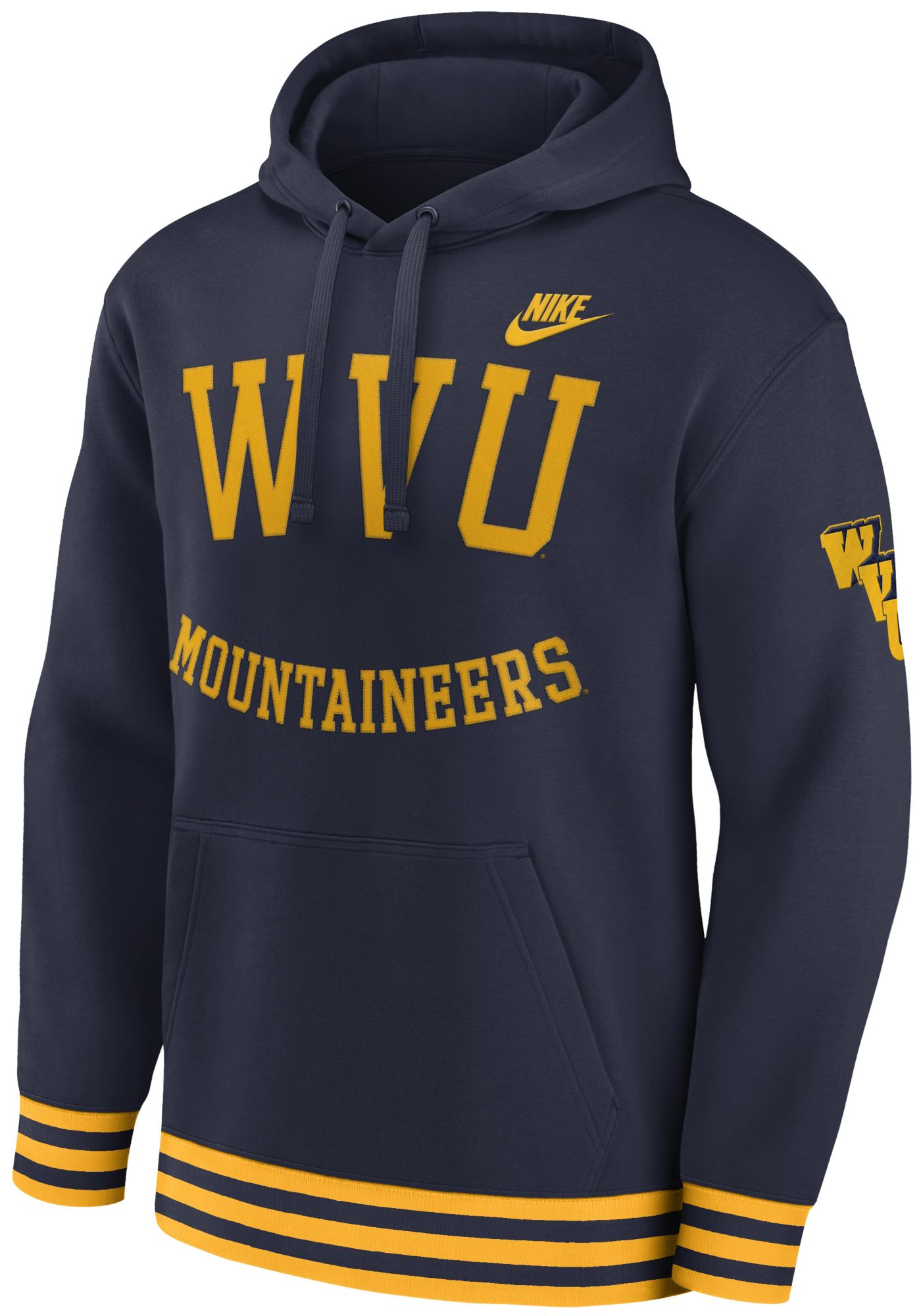 Nike Men's West Virginia Mountaineers College Navy Retro Hoodie product image