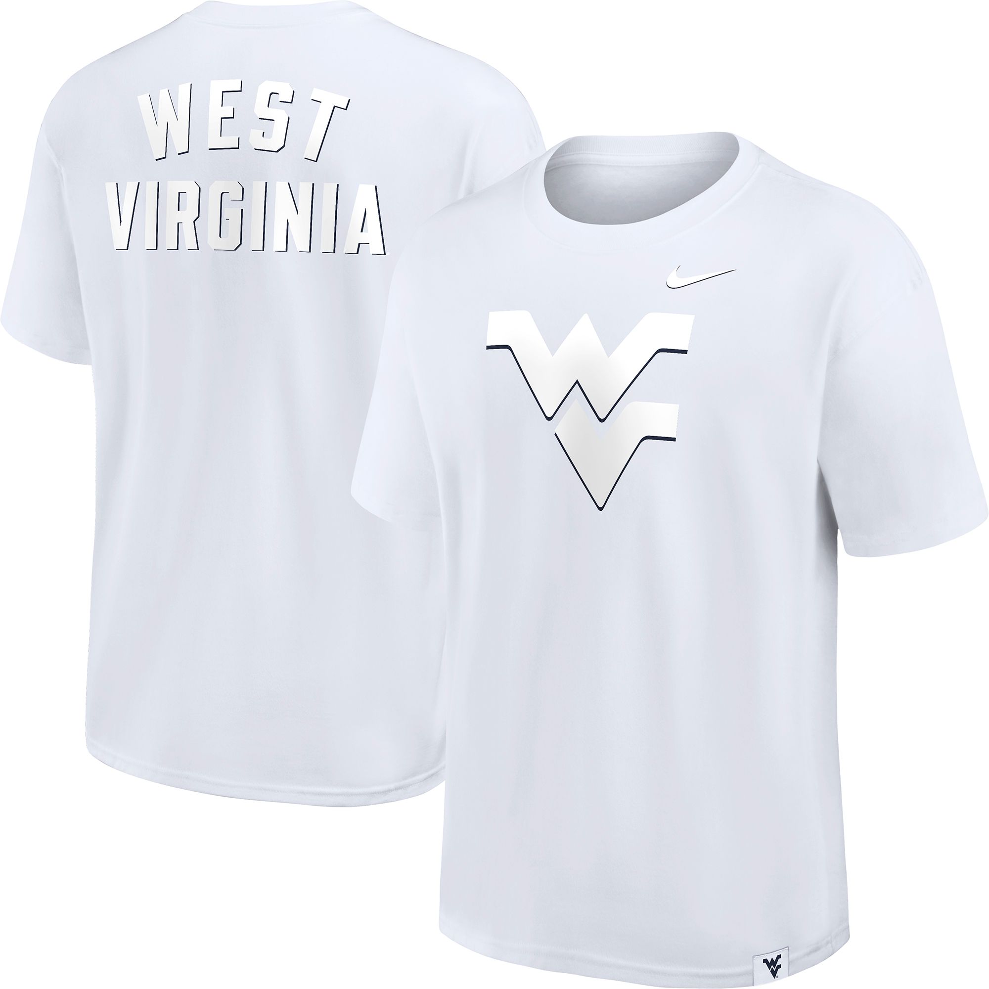 Nike Men's West Virginia Mountaineers White Max90 Stat T-Shirt product image