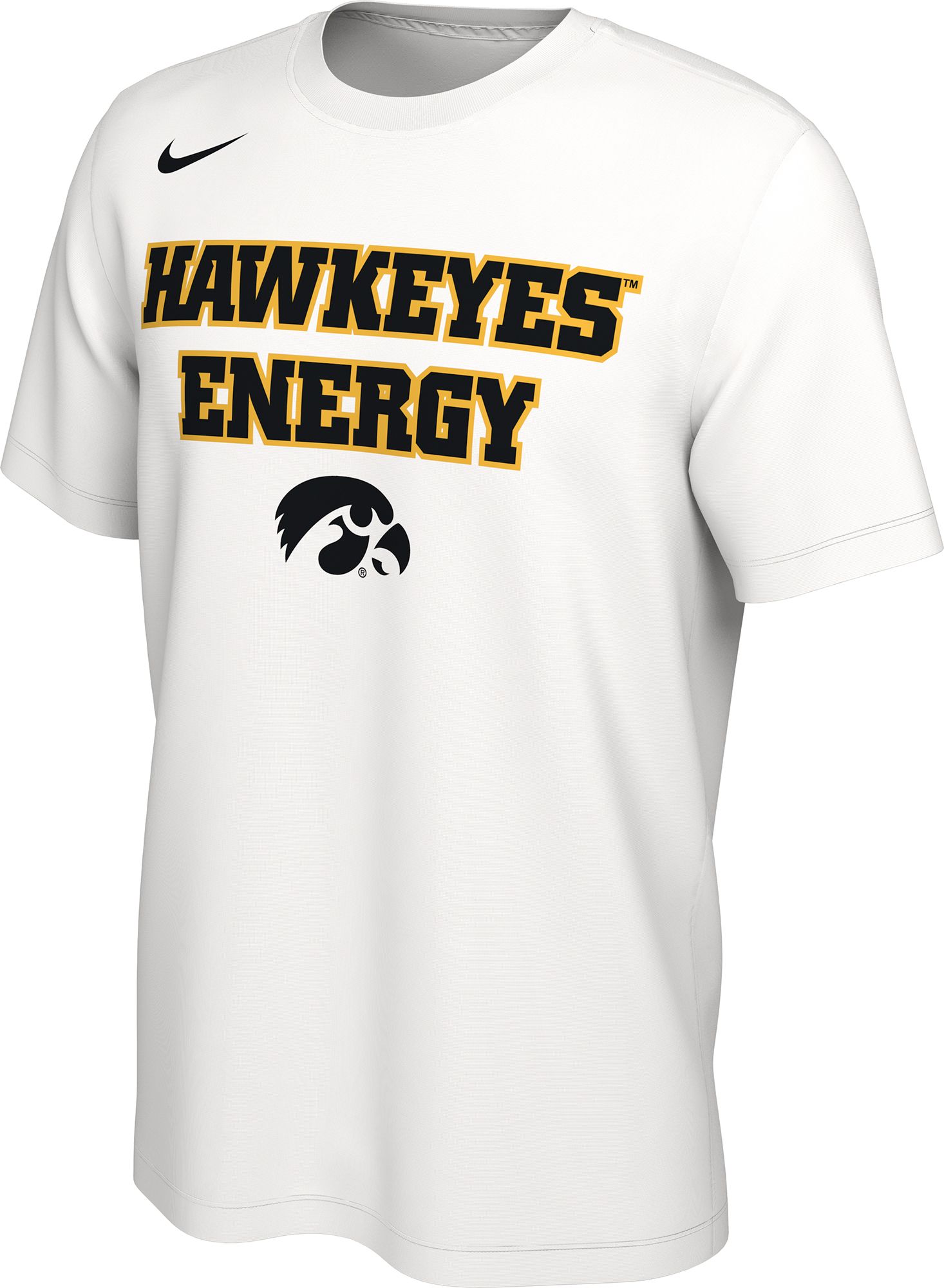 Nike Men's Iowa Hawkeyes White Dri-FIT 'Energy' Bench T-Shirt