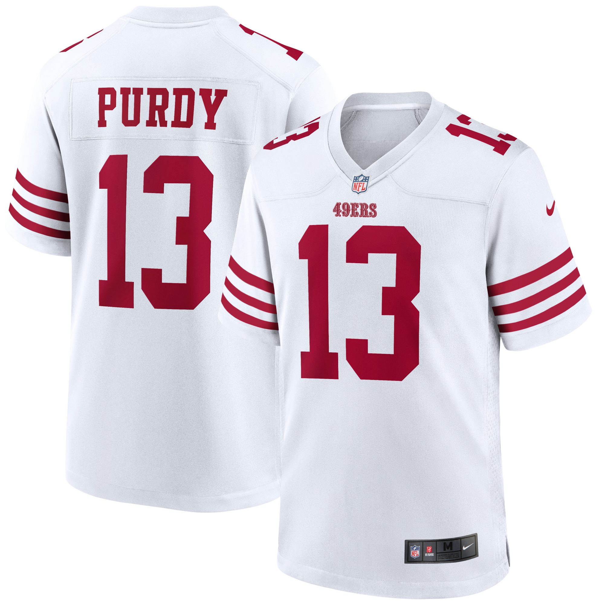 Nike Men's San Francisco 49ers Brock Purdy #13 White Game Jersey product image