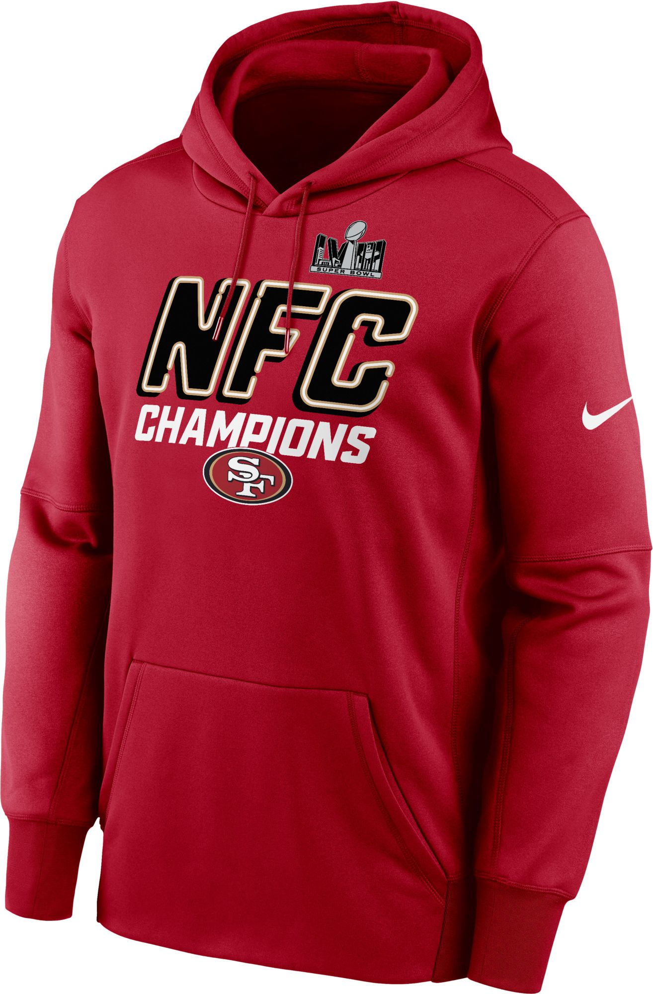 Nike Men's 2024 NFC Conference Champions San Francisco 49ers Iconic Therma-FIT Hoodie