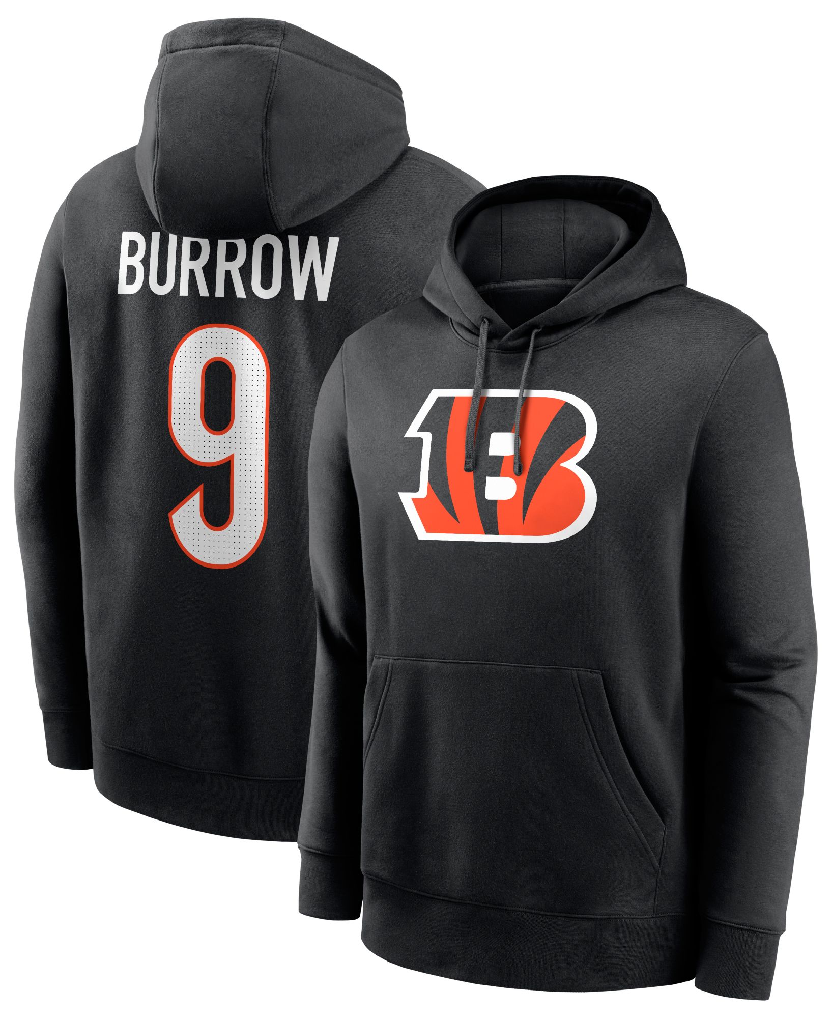 Nike Men's Cincinnati Bengals Joe Burrow #9 Black Pullover Hoodie product image