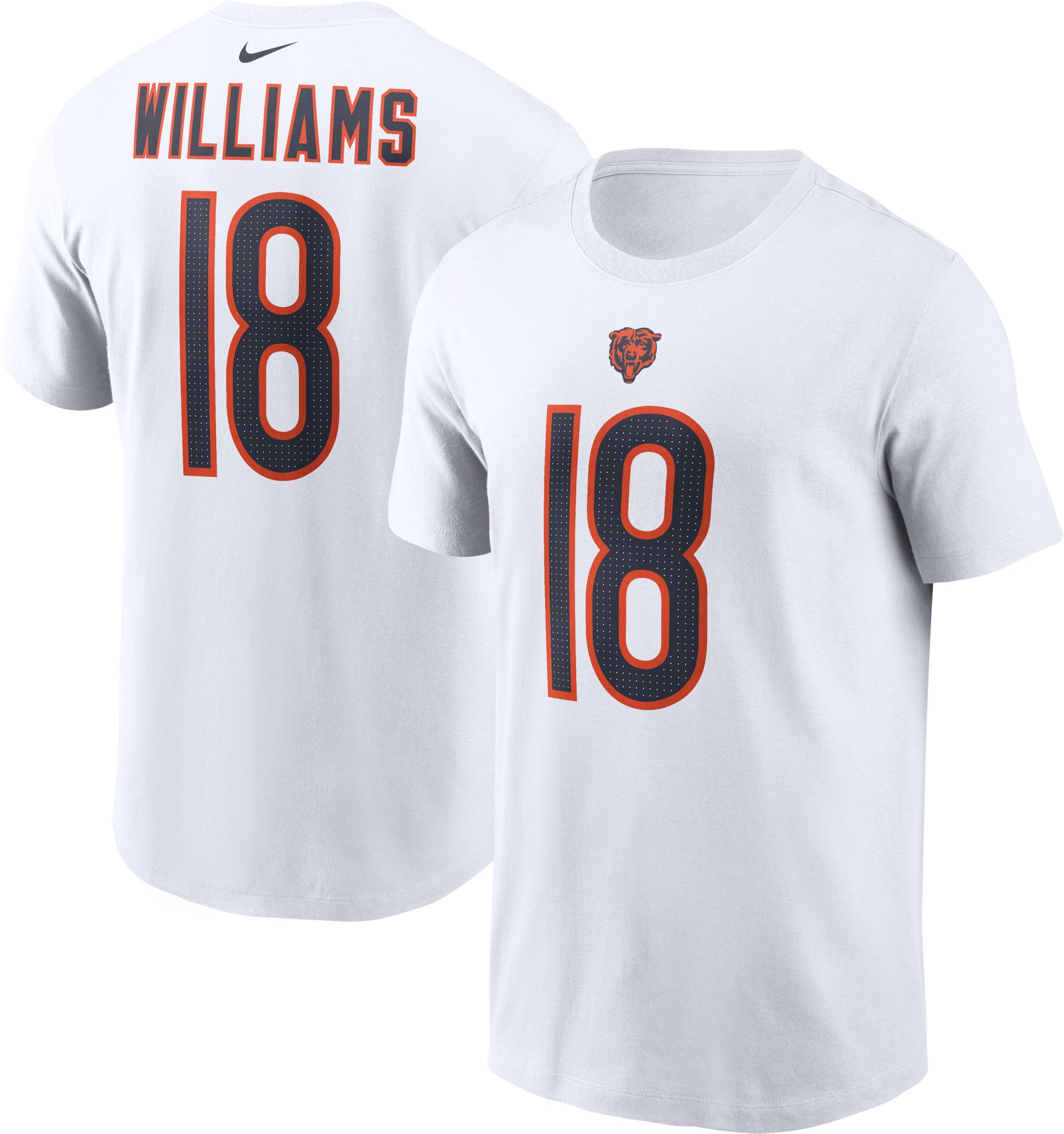 Nike Men's Chicago Bears Caleb Williams #18 White T-Shirt product image