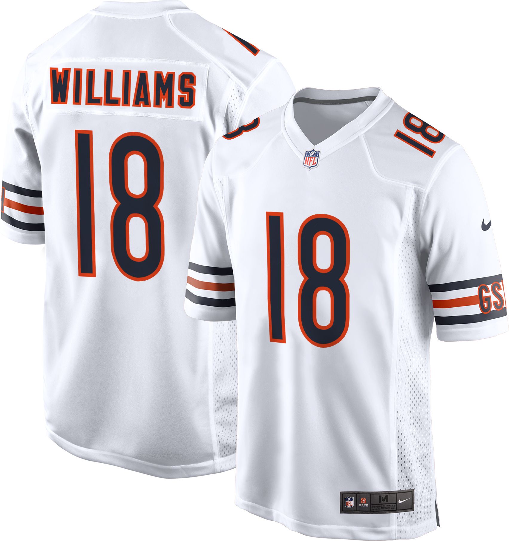 Nike Men's Chicago Bears Caleb Williams #18 White Game Jersey product image