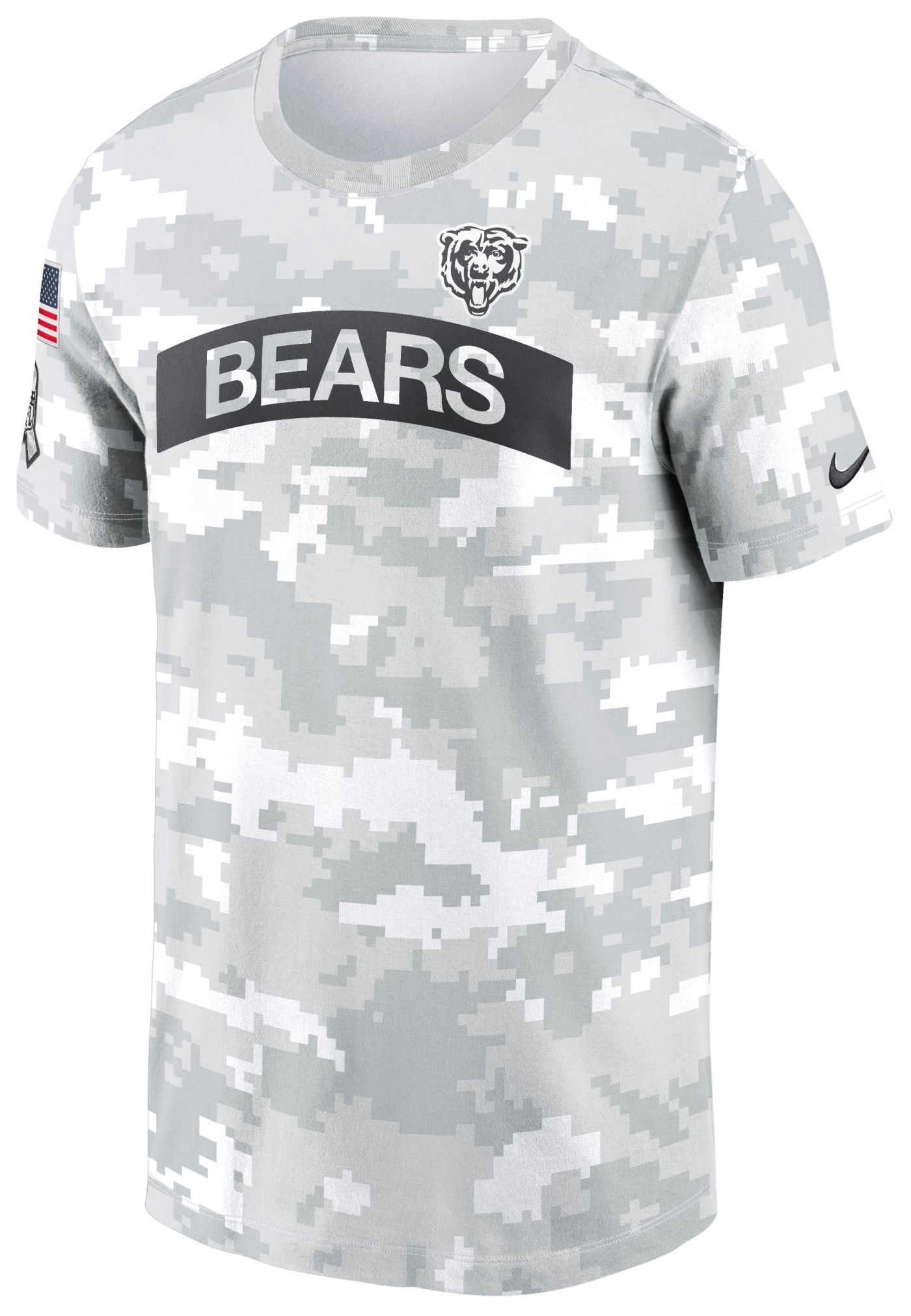 Nike Men s Chicago Bears Salute to Service 2024 White Camo T Shirt Dick s Sporting Goods