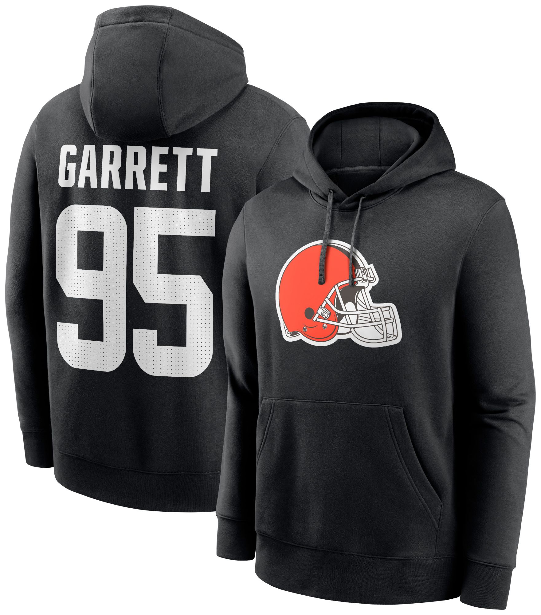 Nike Men's Cleveland Browns Myles Garrett #95 Black Pullover Hoodie product image