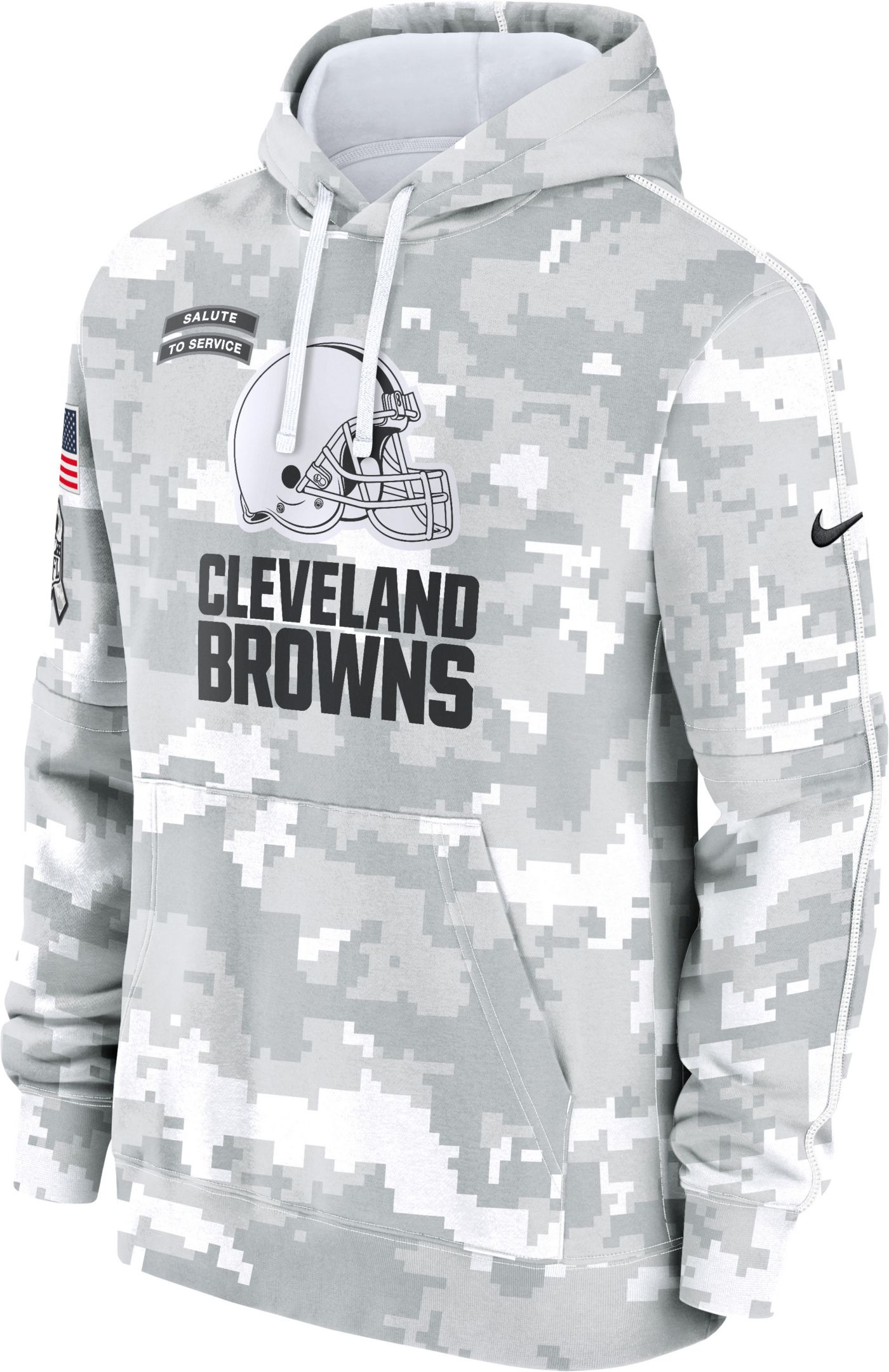 Nike Men s Cleveland Browns Salute to Service 2024 Arctic Camo Pullover Hoodie Dick s Sporting Goods