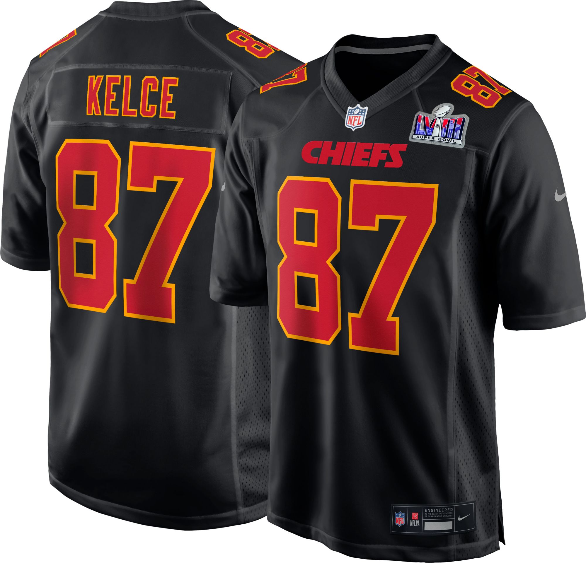 Nike Kansas City Chiefs No92 Tanoh Kpassagnon Black Youth Super Bowl LV Bound Stitched NFL Limited Rush Jersey