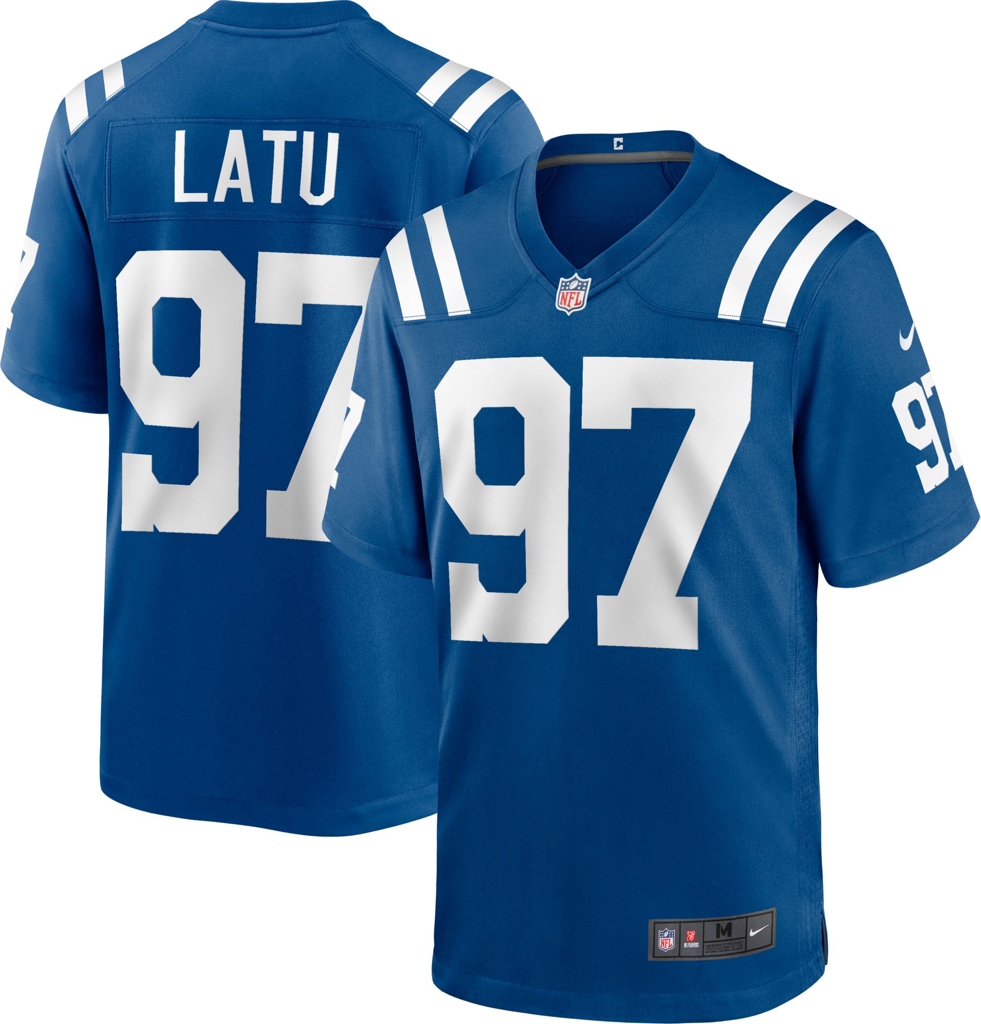 Nike Men's Indianapolis Colts Laiatu Latu #97 Blue Game Jersey product image