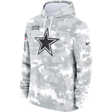 sorry, Nike Men's Dallas Cowboys Salute to Service 2024 White Camo Pullover Hoodie is currently out of stock