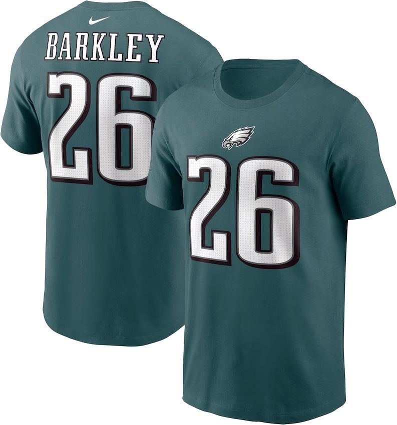 Nike Men's Philadelphia Eagles Saquon Barkley #26 Sport Teal T