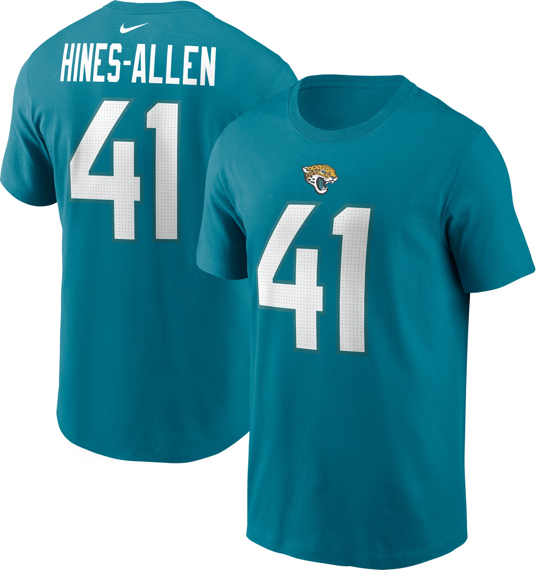 Nike Men's Jacksonville Jaguars Josh Hines-Allen #41 2nd Alternate Teal Throwback T-Shirt product image