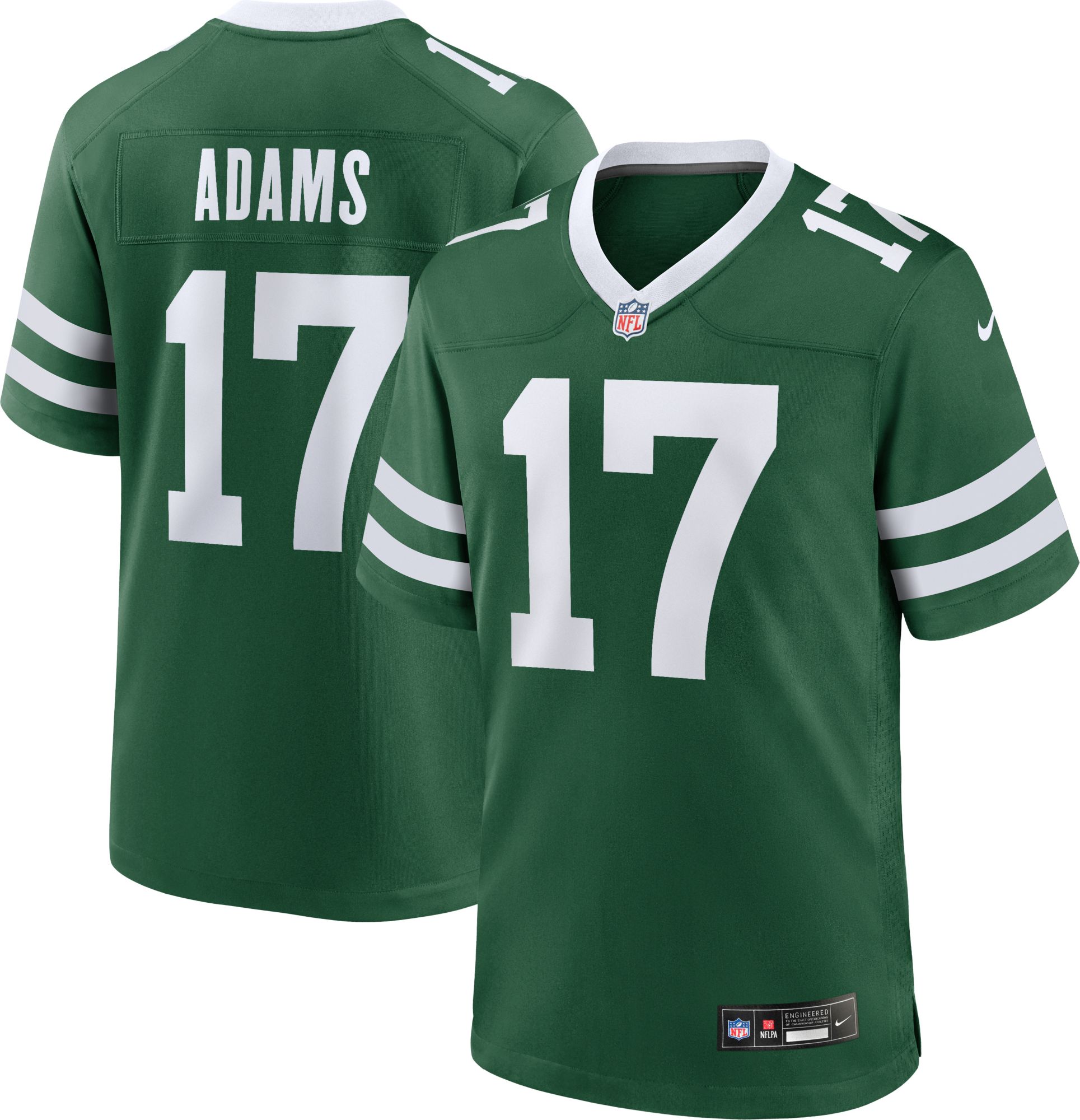 Nike Men's New York Jets Davante Adams #17 Green Game Jersey product image