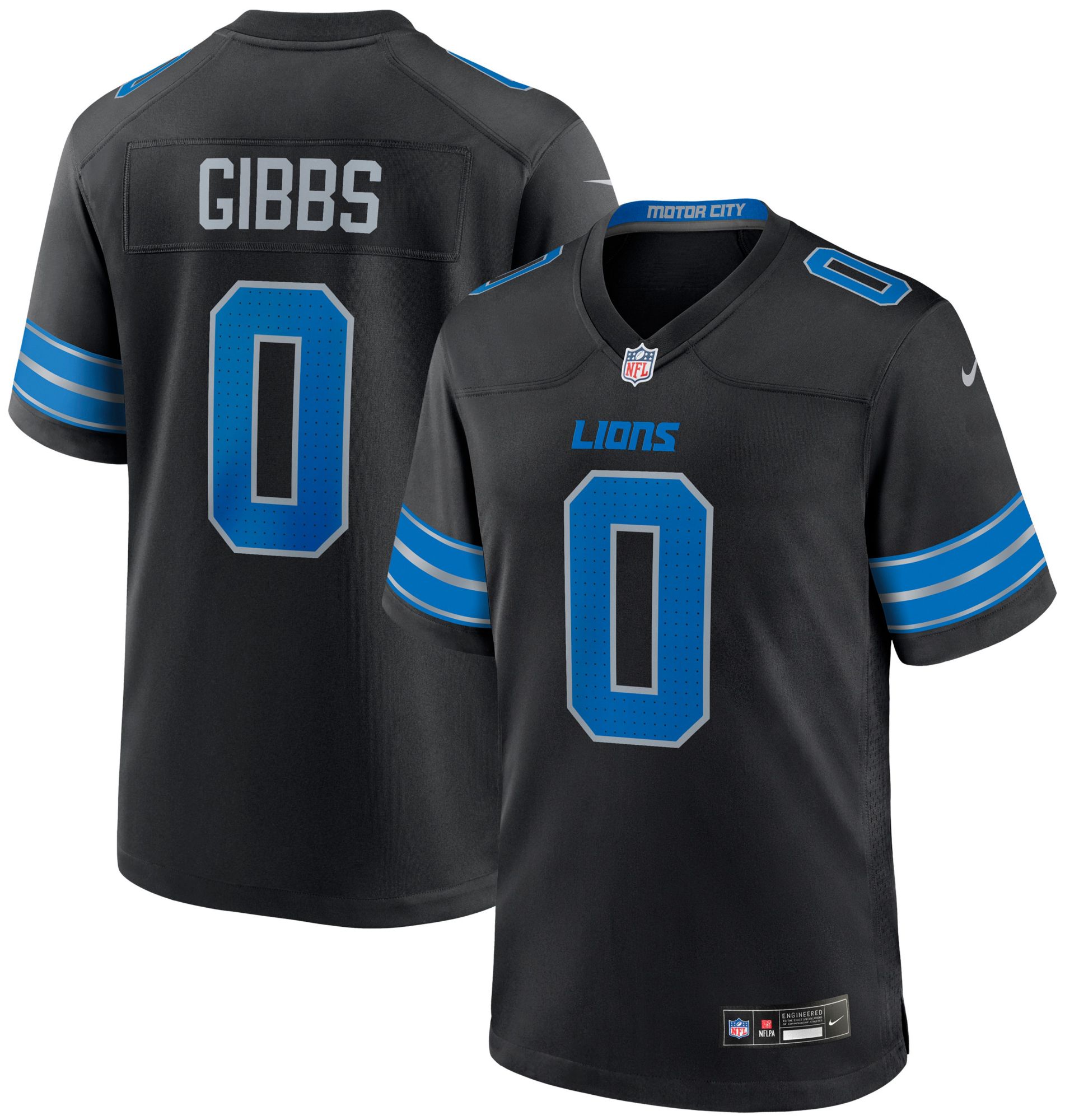 Nike Men's Detroit Lions Jahmyr Gibbs #0 Black Alternate Game Jersey product image