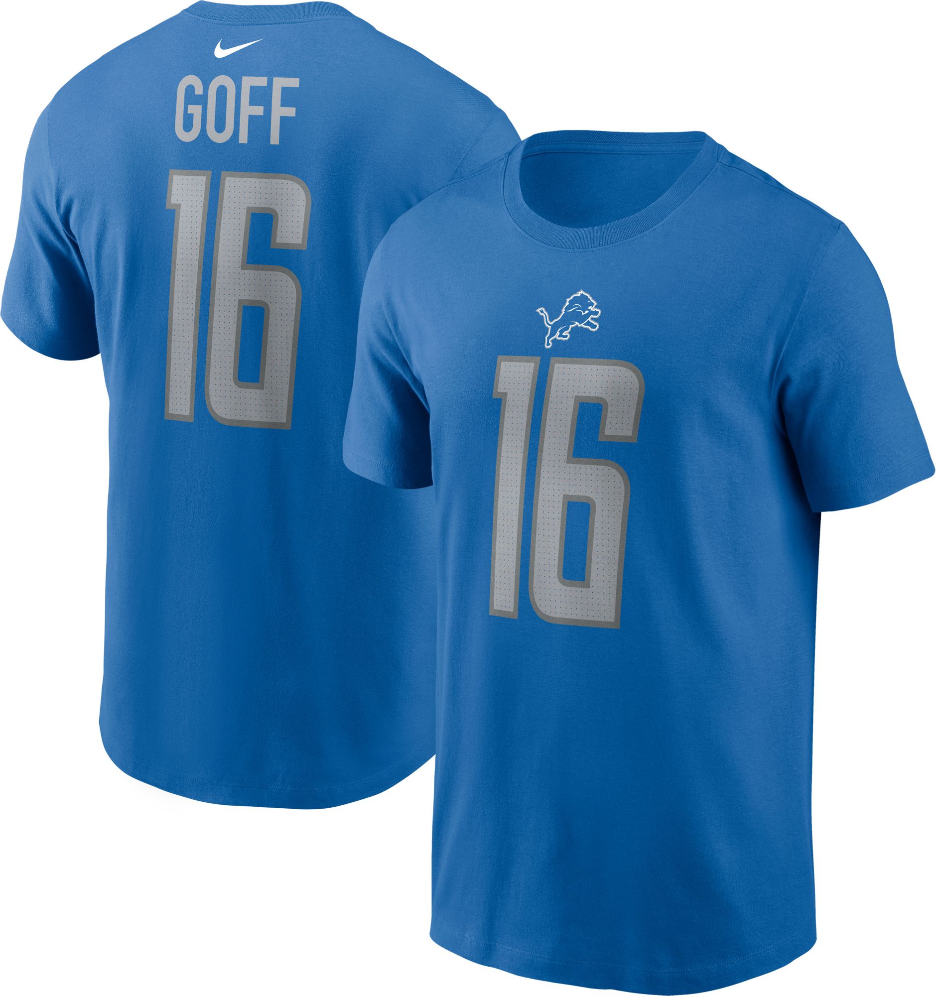 Detroit Lions No16 Jared Goff Men's Nike Leopard Print Fashion Vapor Limited Jersey Black