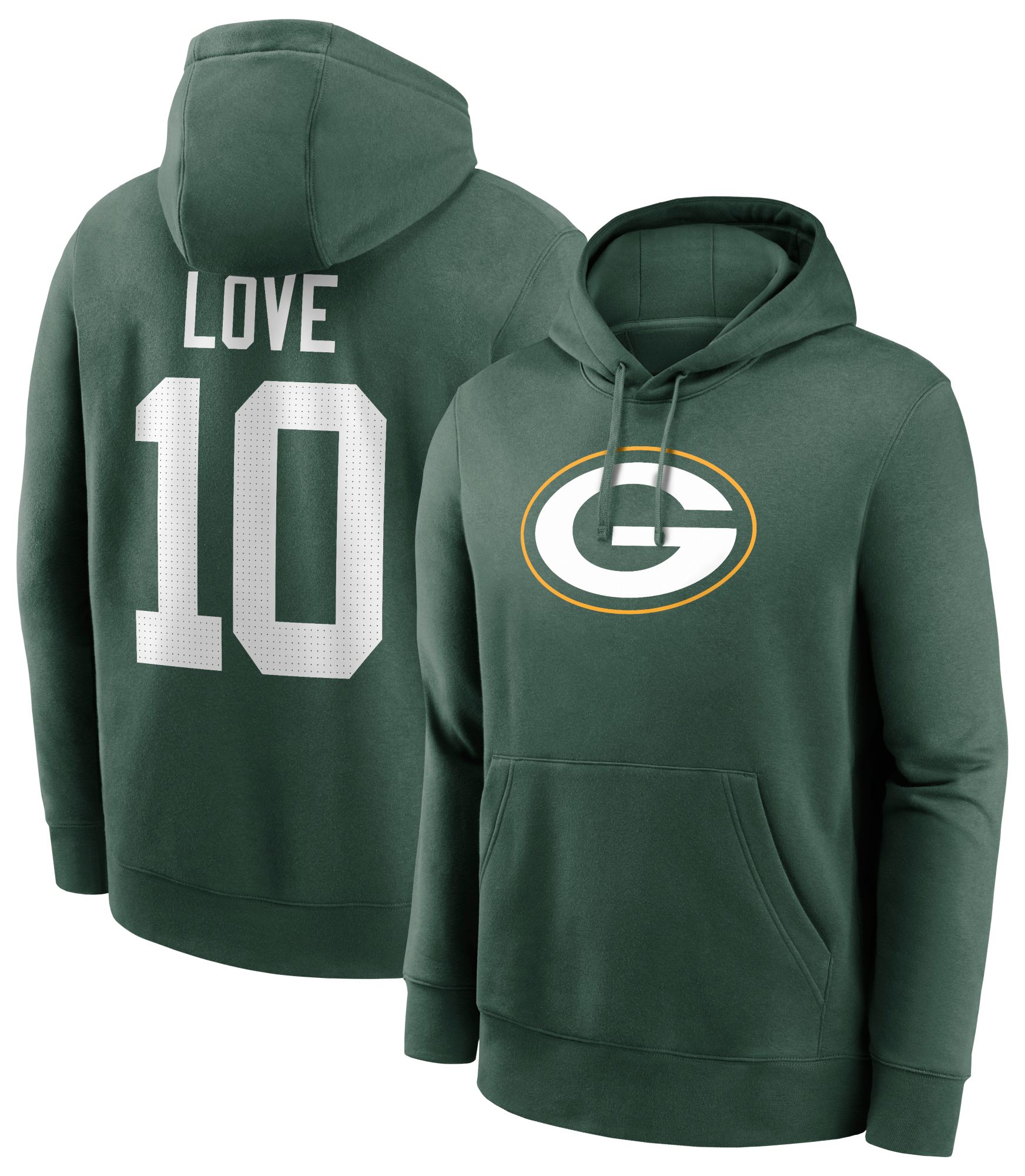 Nike Men's Buffalo Green Bay Packers Jordan Love #10 Green Pullover Hoodie product image