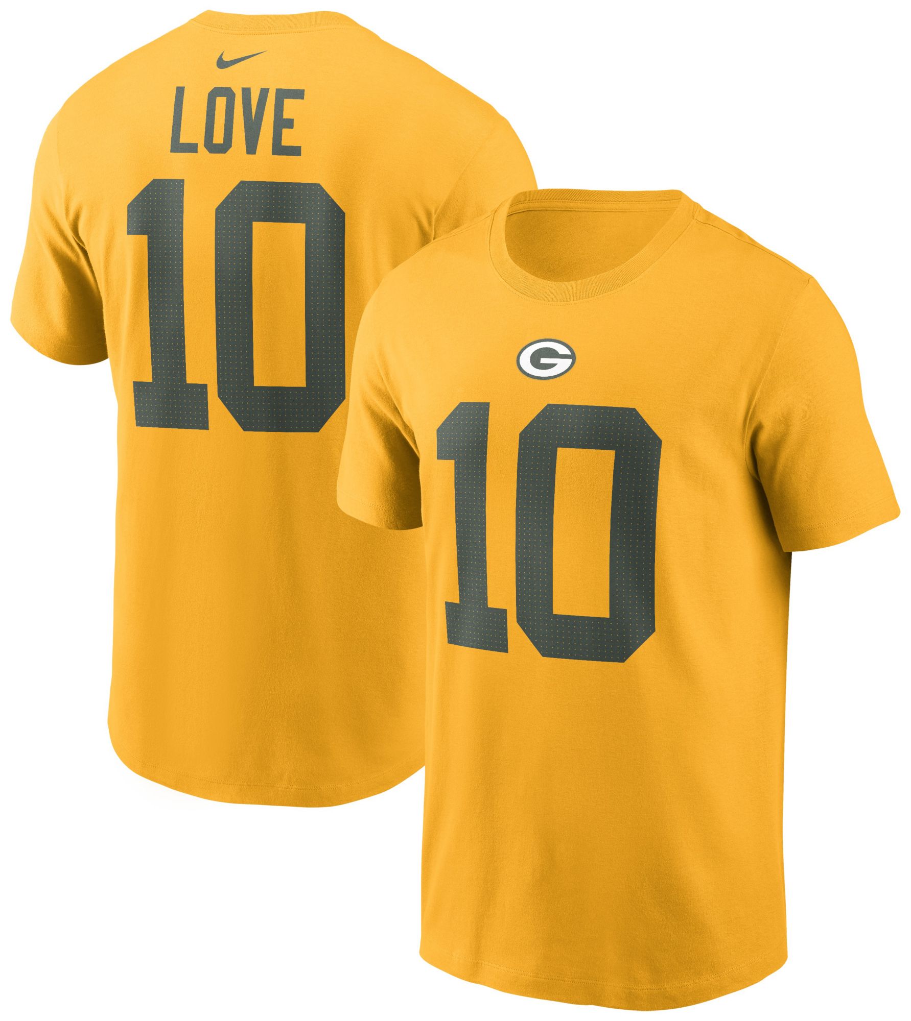 Nike Men's Green Bay Packers Jordan Love #10 Gold T-Shirt product image