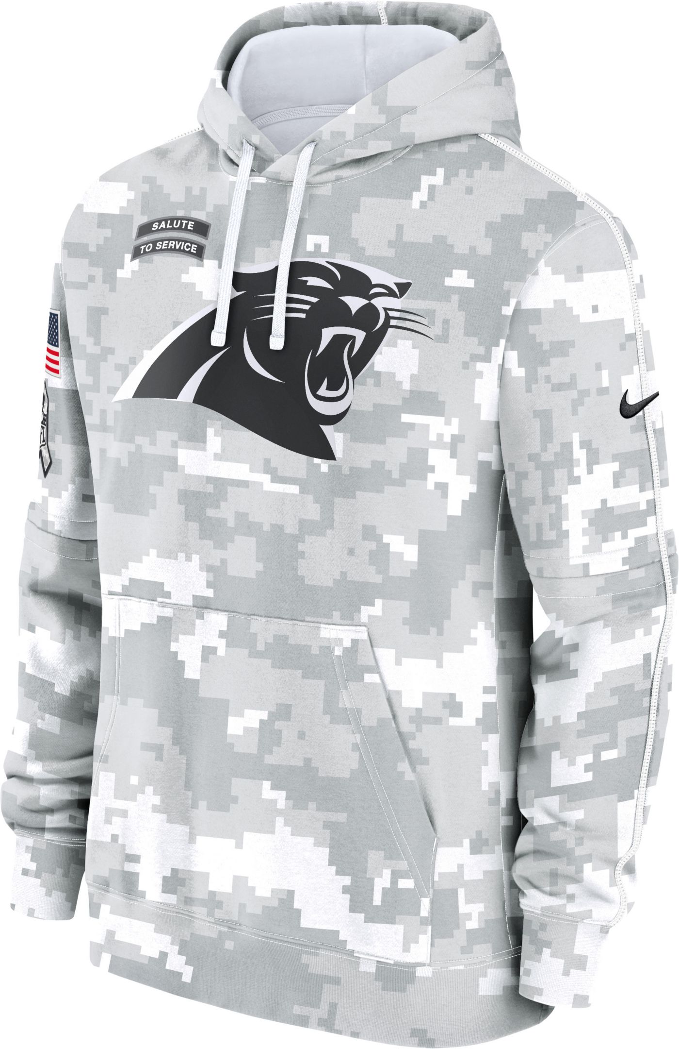 Nike Men s Carolina Panthers Salute to Service 2024 Arctic Camo Pullover Hoodie Dick s Sporting Goods