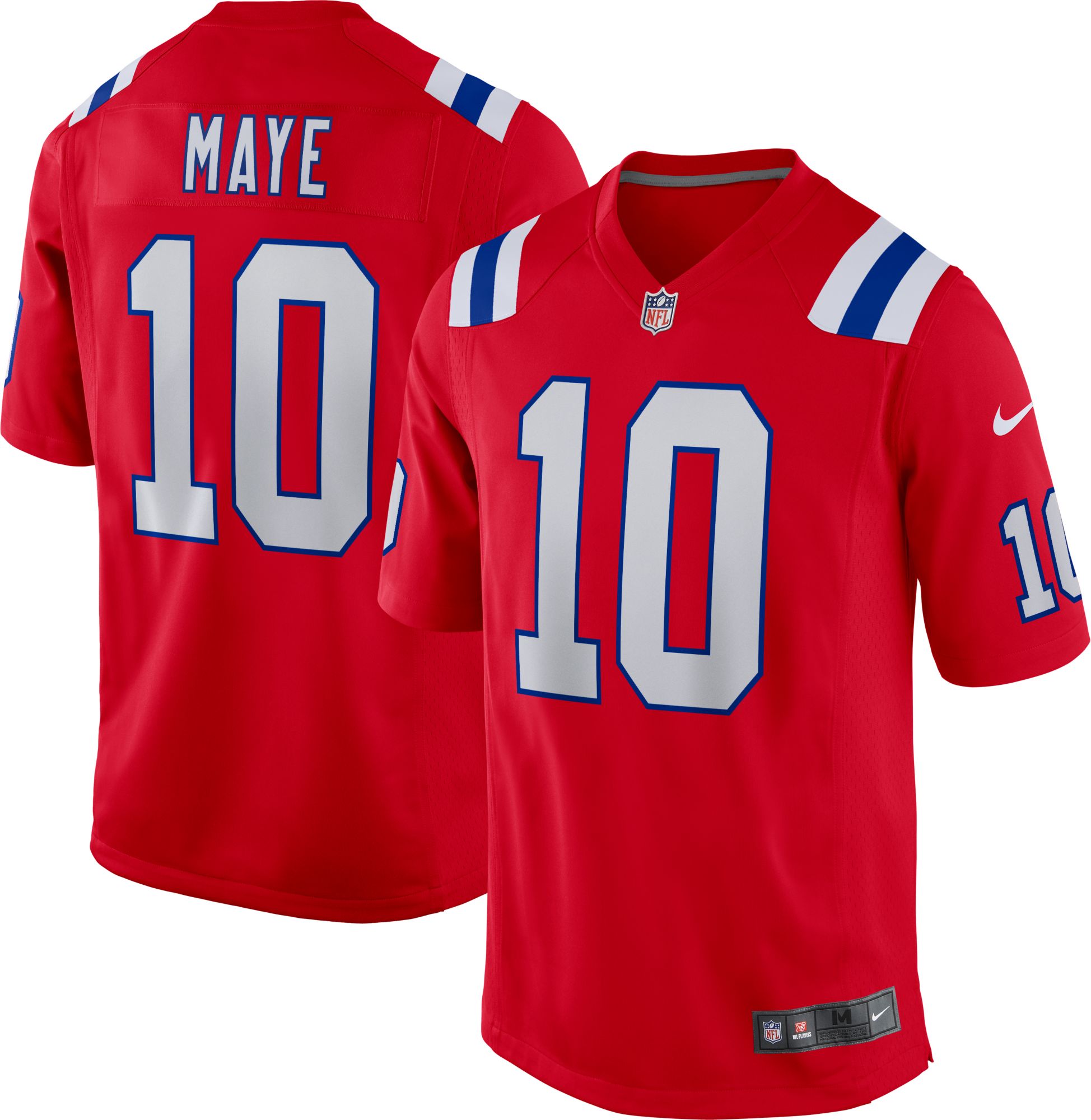Nike Men's New England Patriots Drake Maye #10 Alternate Red Game