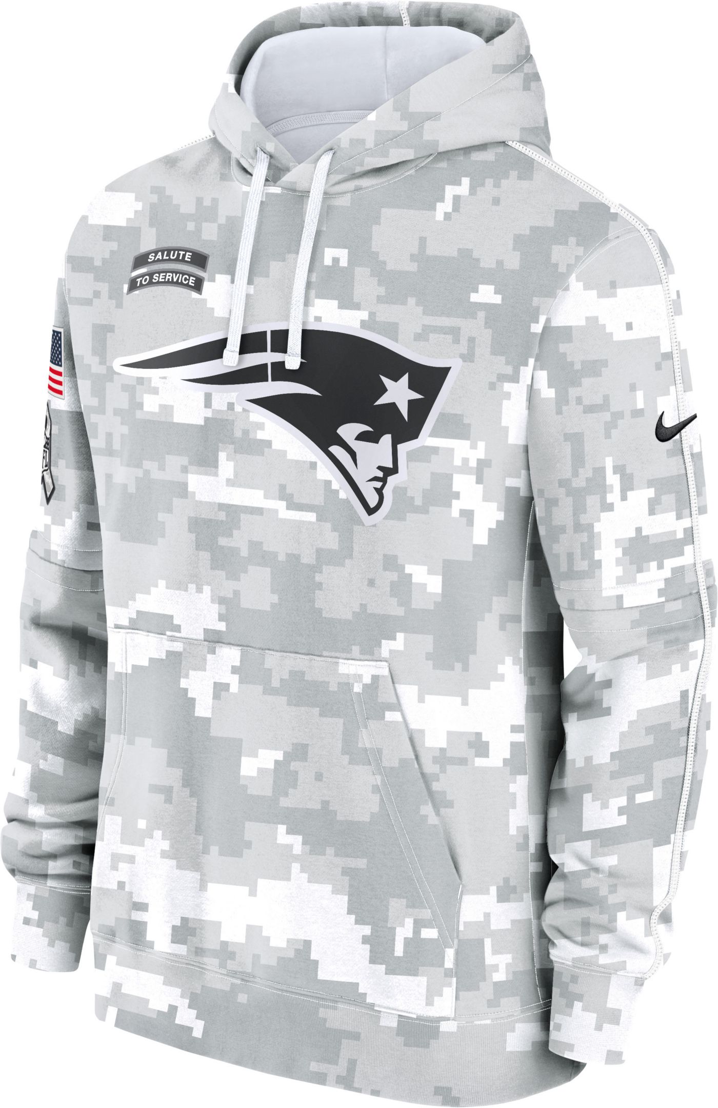 Nike Men s New England Patriots Salute to Service 2024 Arctic Camo Pullover Hoodie Dick s Sporting Goods