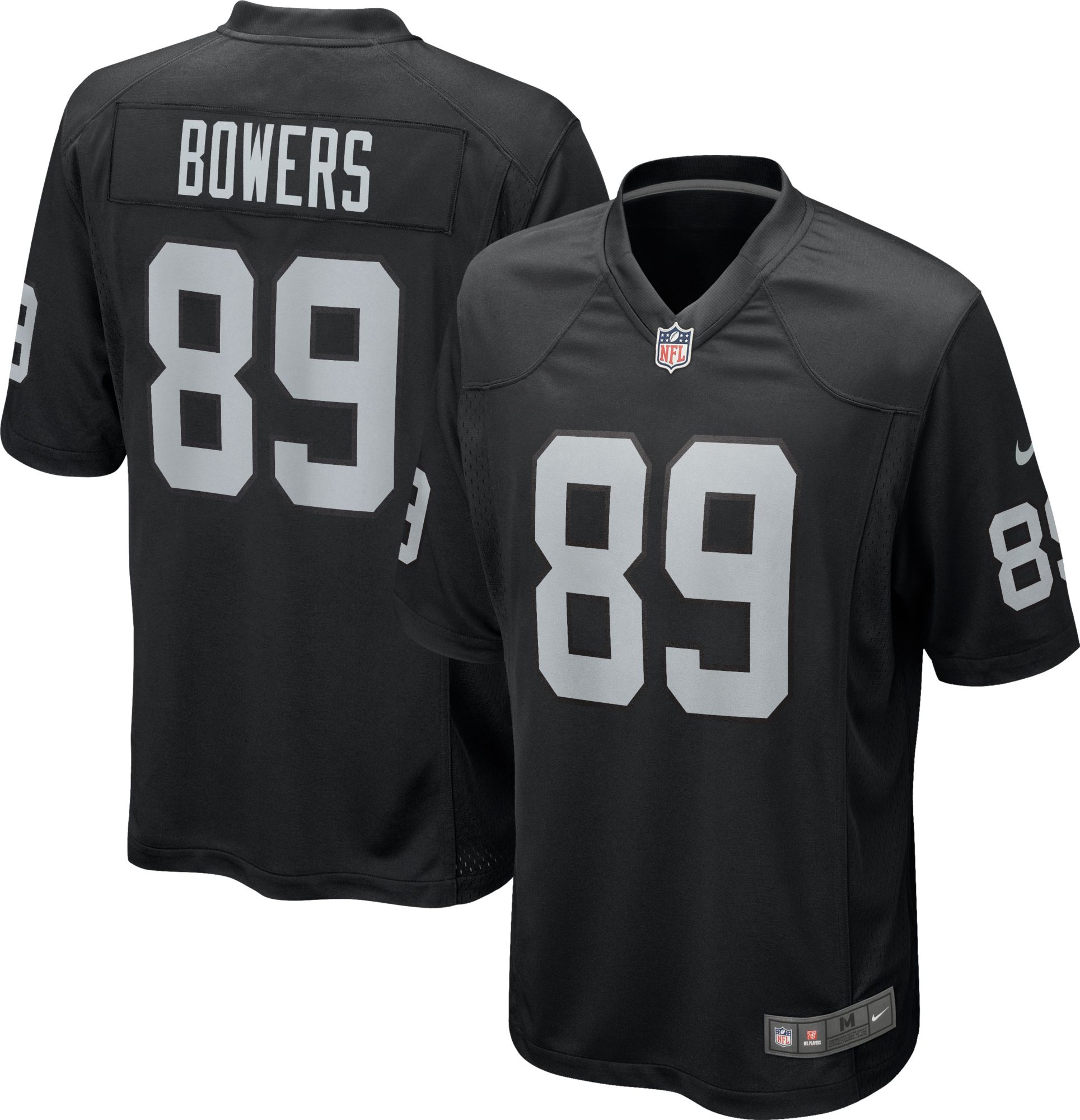 Nike Men's Las Vegas Raiders Brock Bowers #89 Black Game Jersey product image