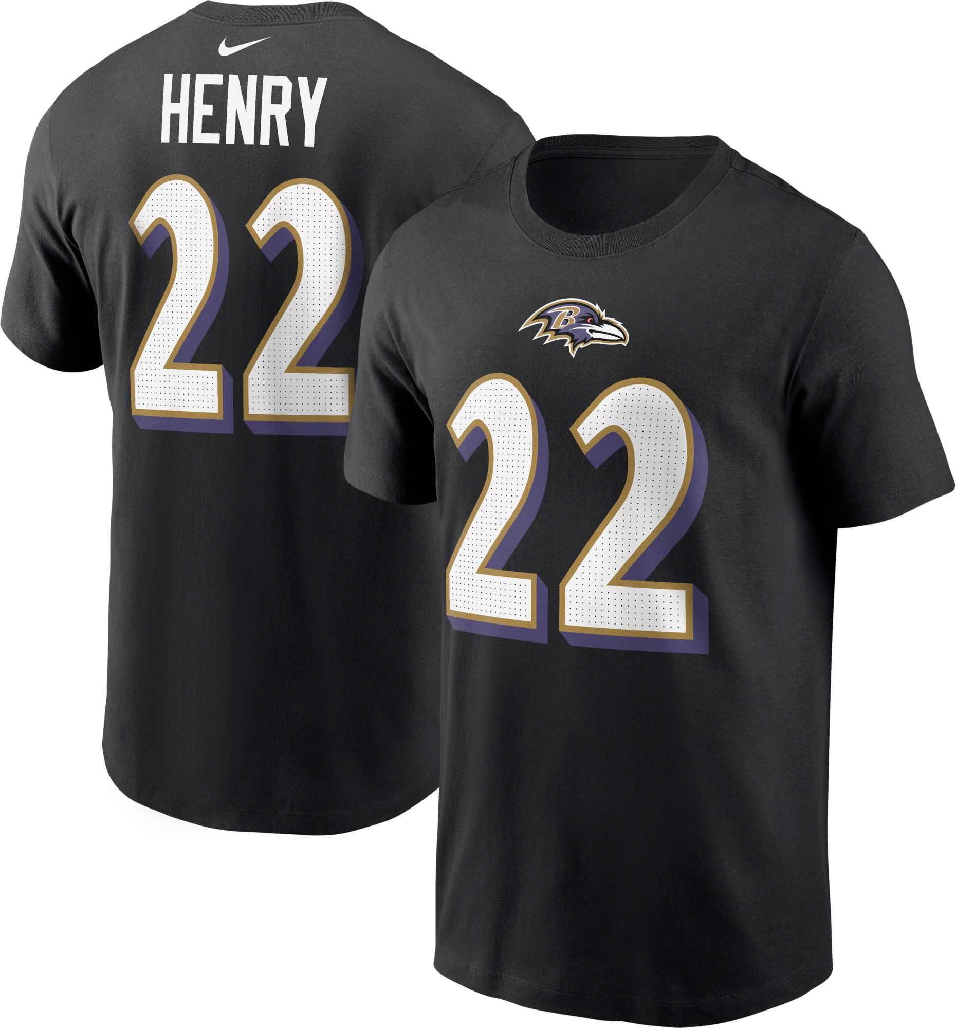 Nike Men's Baltimore Ravens Derrick Henry #22 Black T-Shirt product image