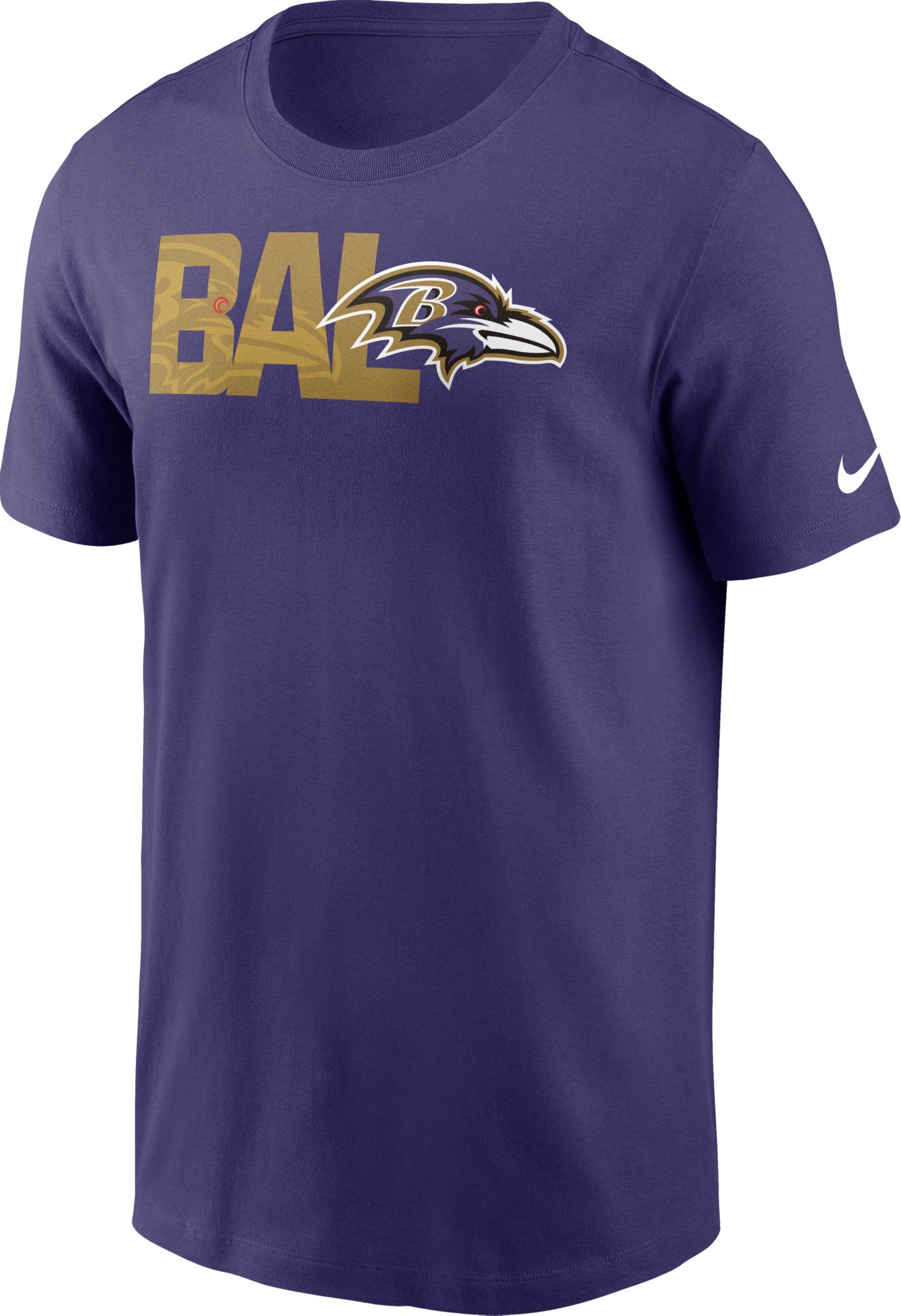 Nike Men's Baltimore Ravens Logo Essential Purple T-Shirt International ...