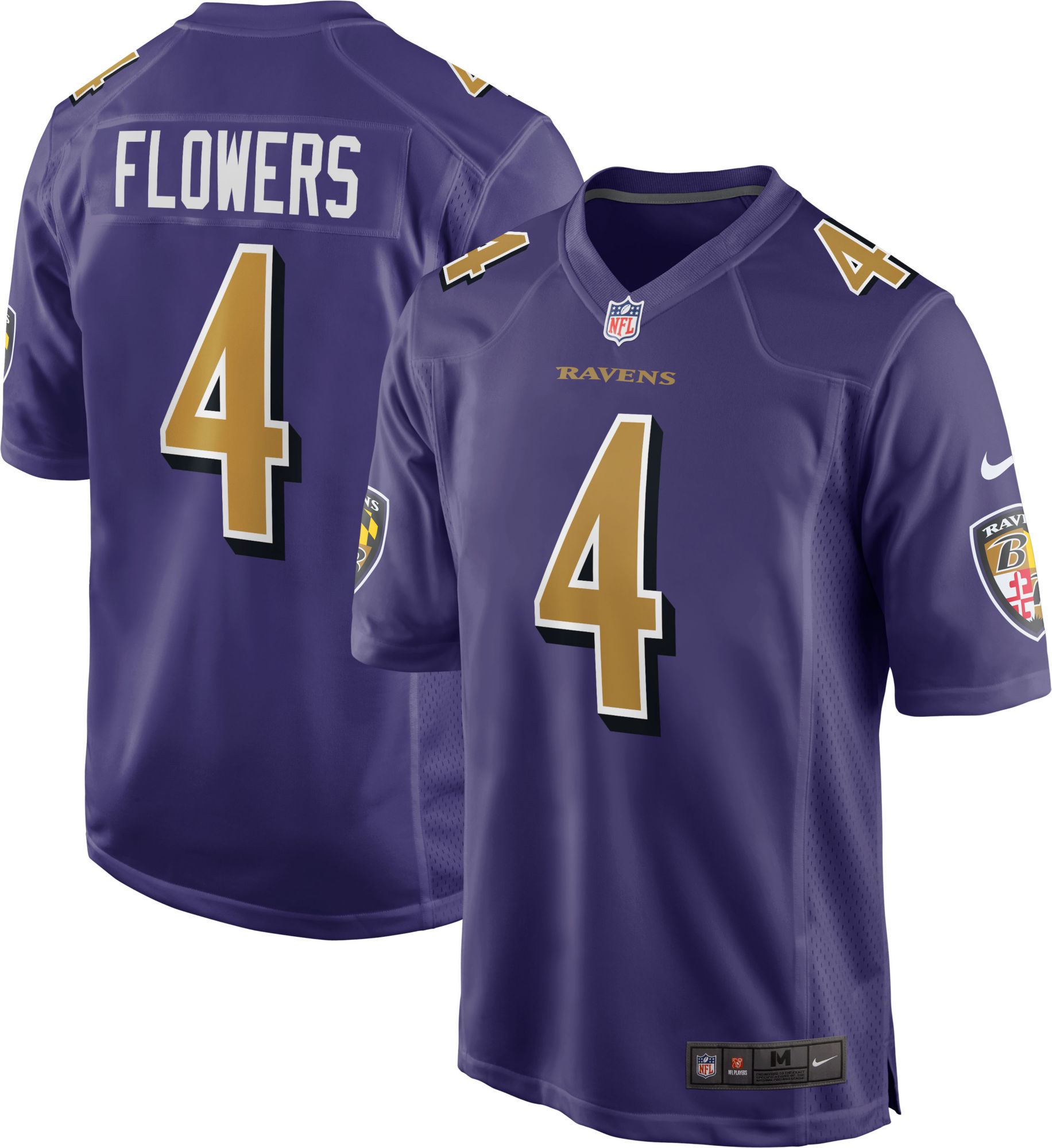 Nike Men's Baltimore Ravens Zay Flowers #4 2nd Alternate Game Jersey