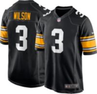 Nike Men s Pittsburgh Steelers Russell Wilson 3 Alternate Black Game Jersey Dick s Sporting Goods