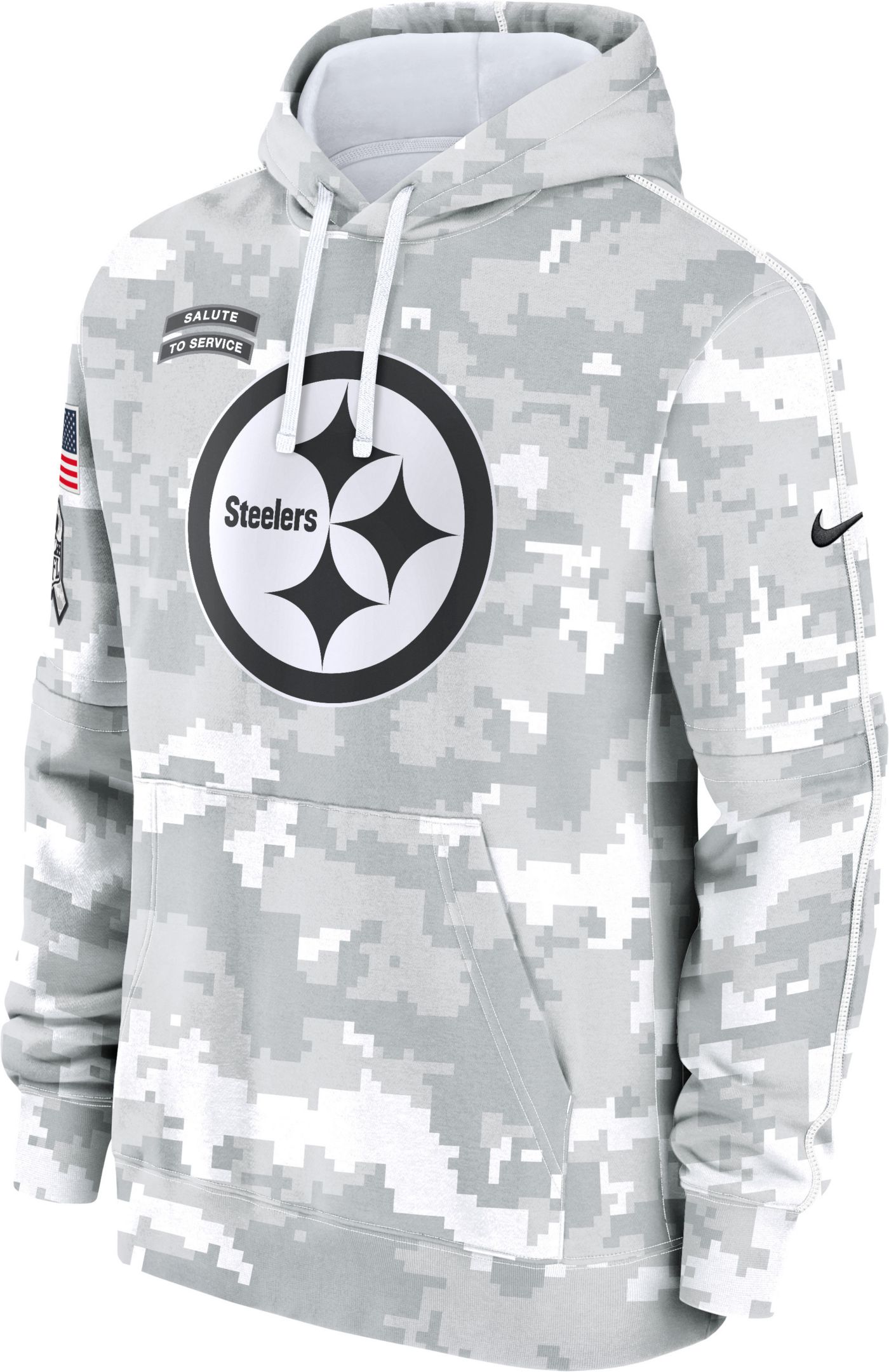 Nike Men s Pittsburgh Steelers Salute to Service 2024 Arctic Camo Pullover Hoodie Dick s Sporting Goods