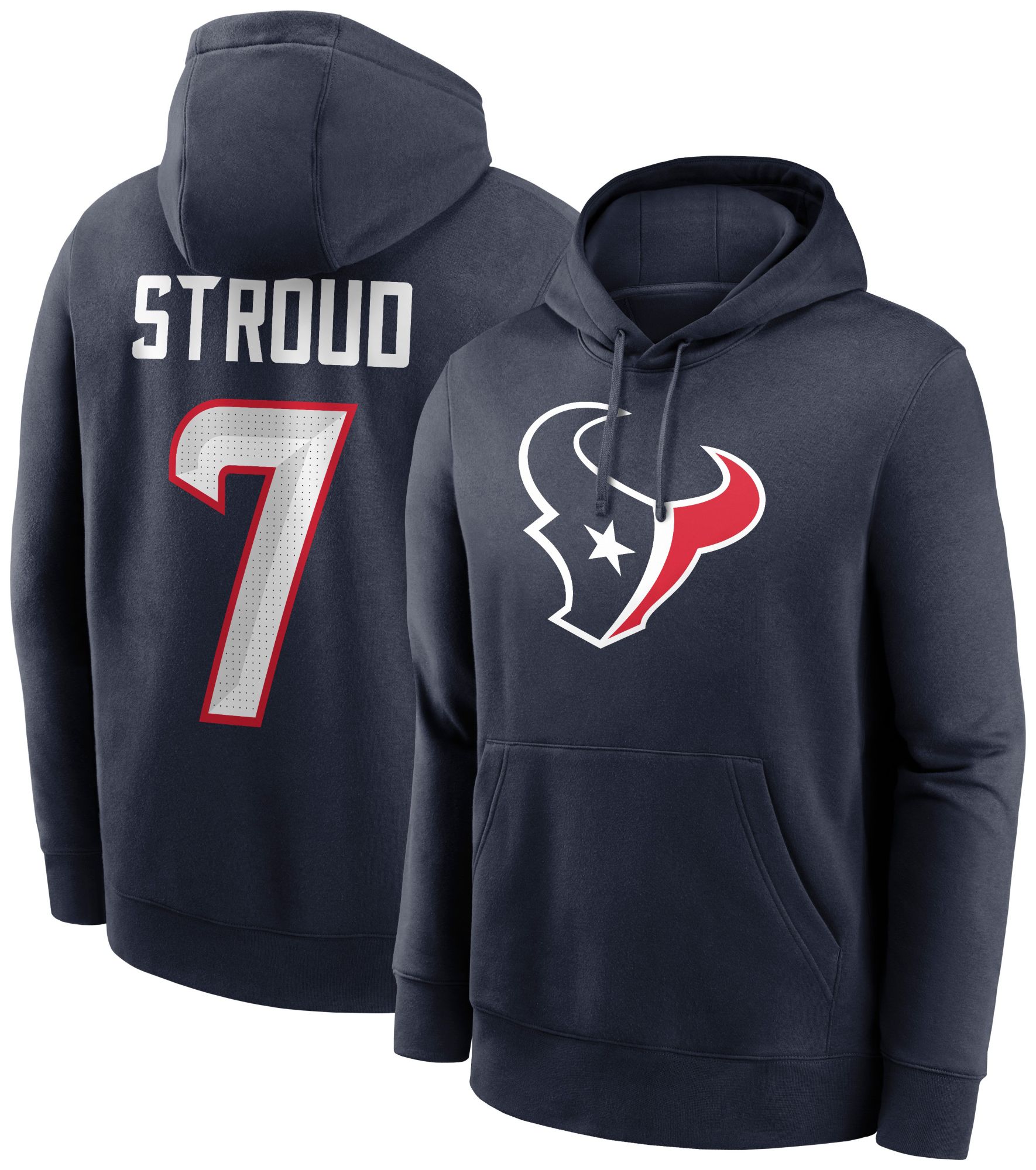 Nike Men's Houston Texans C.J. Stroud #7 Navy Pullover Hoodie product image