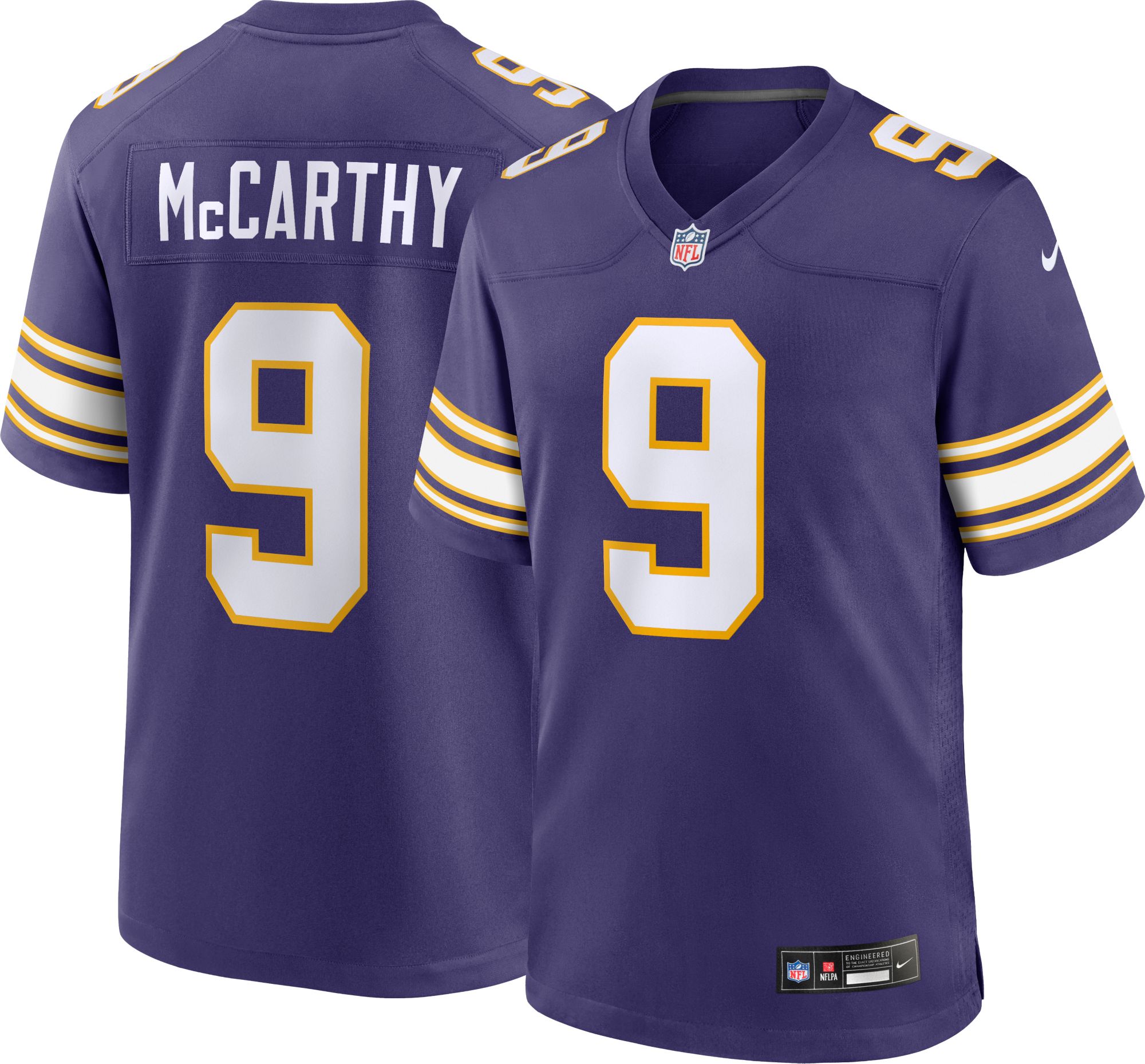 Nike Men's Minnesota Vikings J.J. McCarthy #9 Alternate Purple Game Jersey product image