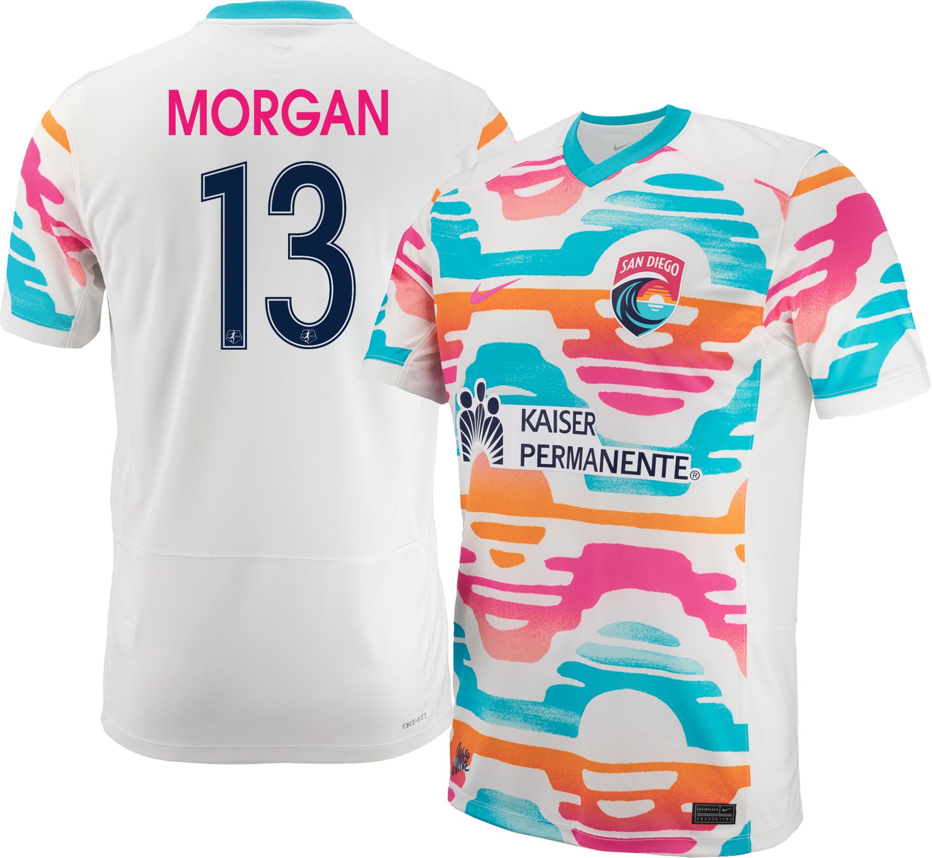 Nike Adult San Diego Wave FC Alex Morgan #13 2024 Home Replica Jersey product image