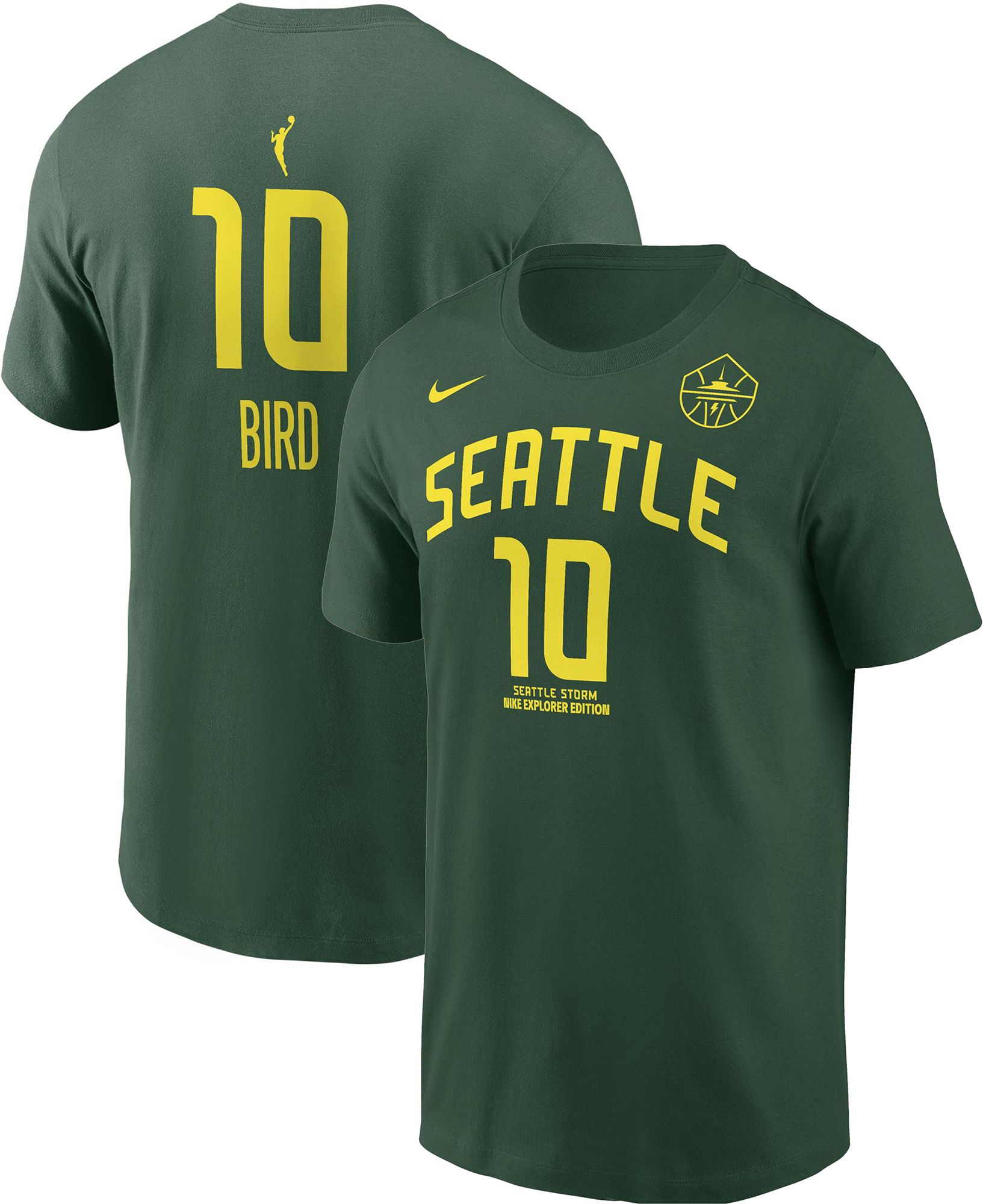 Nike Adult Seattle Storm Sue Bird #10 Explorer Green T-Shirt product image