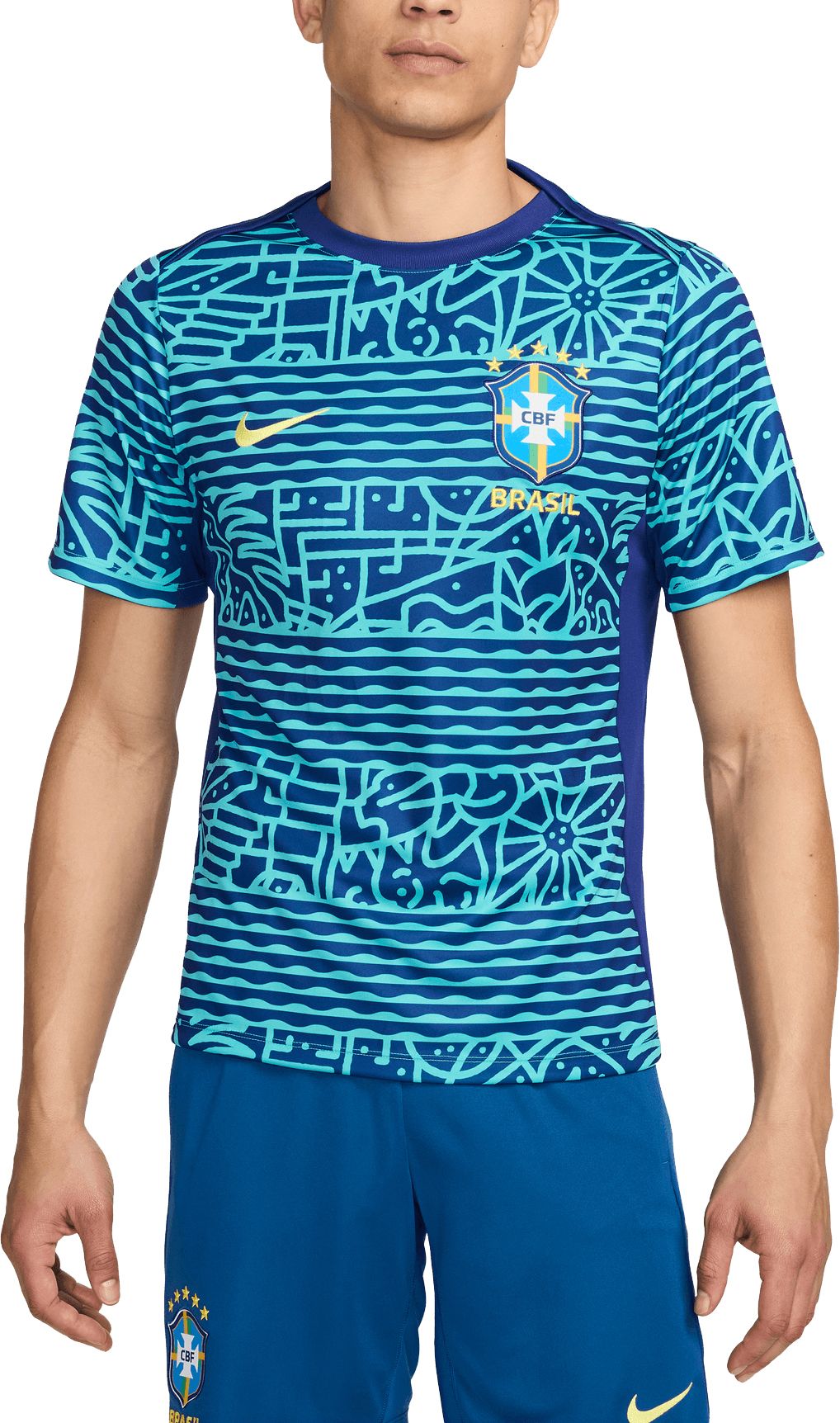 Nike Adult Brazil 2024 Teal Prematch Jersey product image