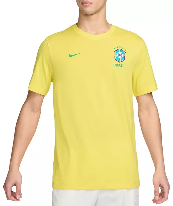 Nike Adult Brazil 2024 Essential Yellow T-Shirt