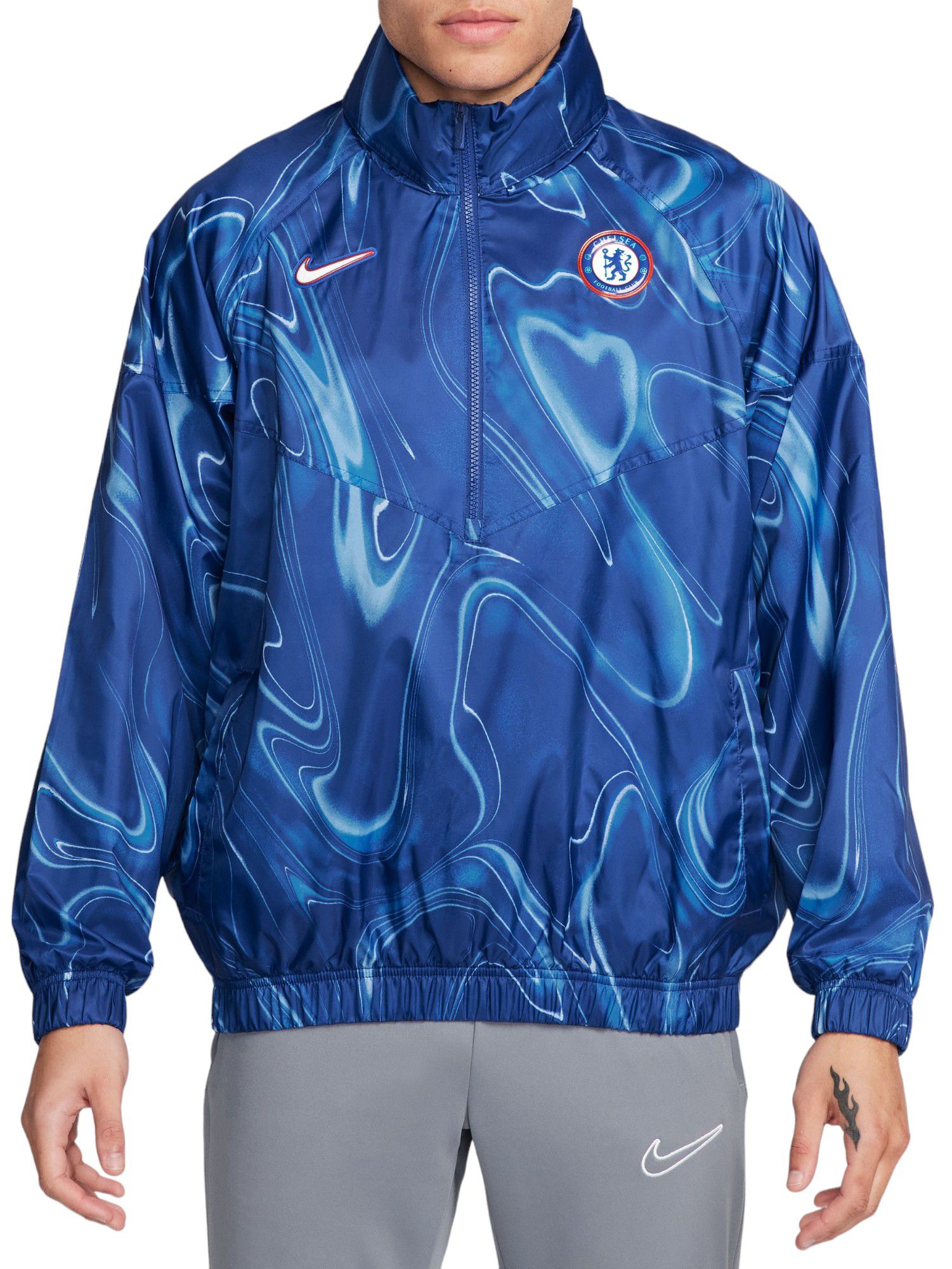 Nike Adult Chelsea FC 2024 Blue Anorak Quarter-Zip Jacket product image