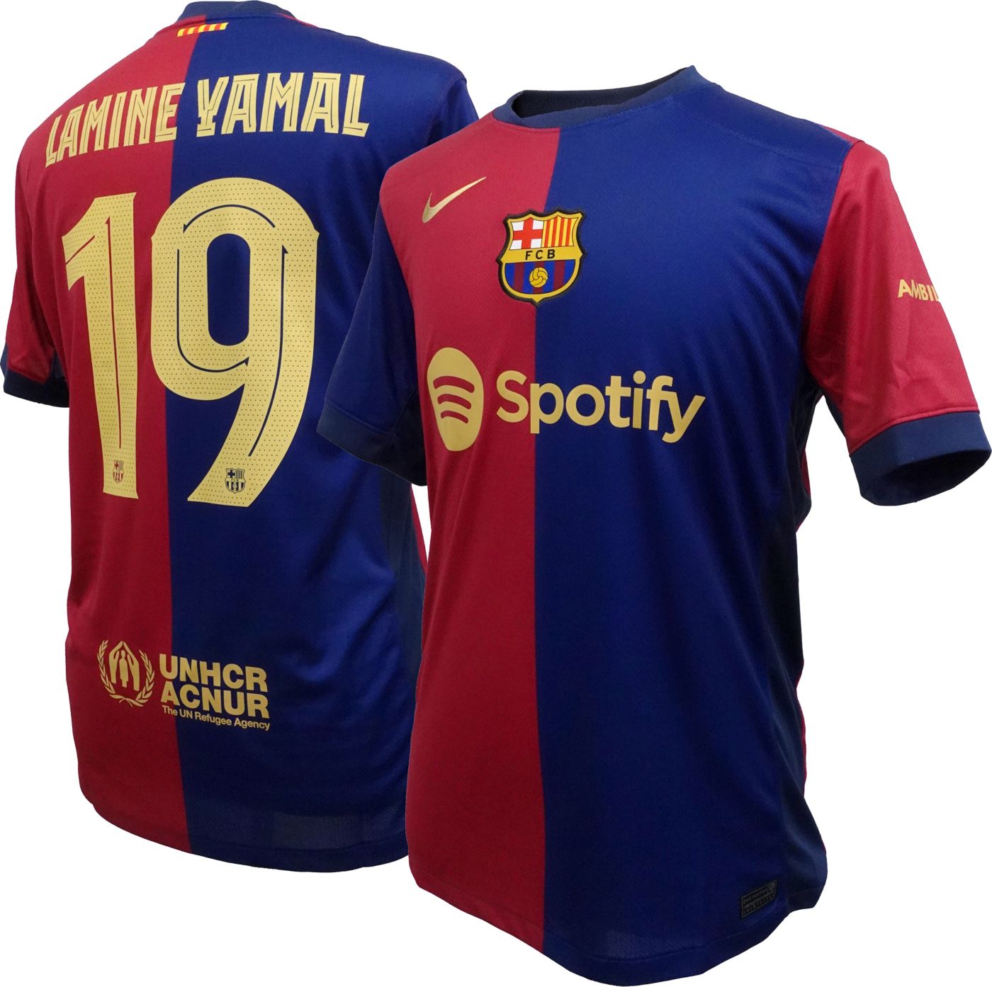 Nike Adult FC Barcelona Lamine Yamal 19 2024 Home Replica Jersey Dick s Sporting Goods