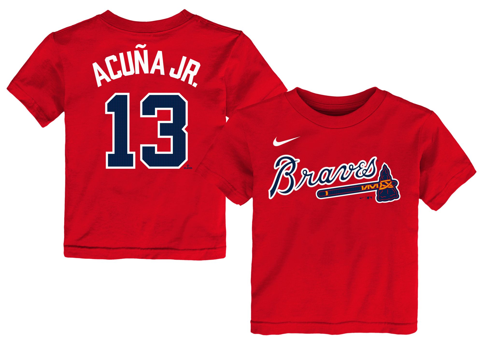 Nike Toddler Atlanta Braves Ronald Acuña Jr. #13 Red T-Shirt