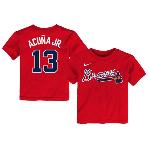 Nike Youth Atlanta Braves Ronald Acuna Jr. #13 Red Hoodie | Dick's