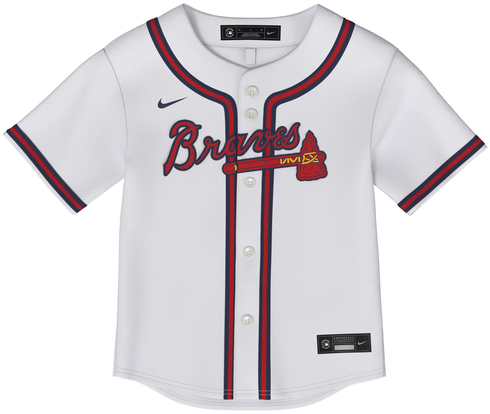 Nike Toddler Atlanta Braves White Replica Jersey product image