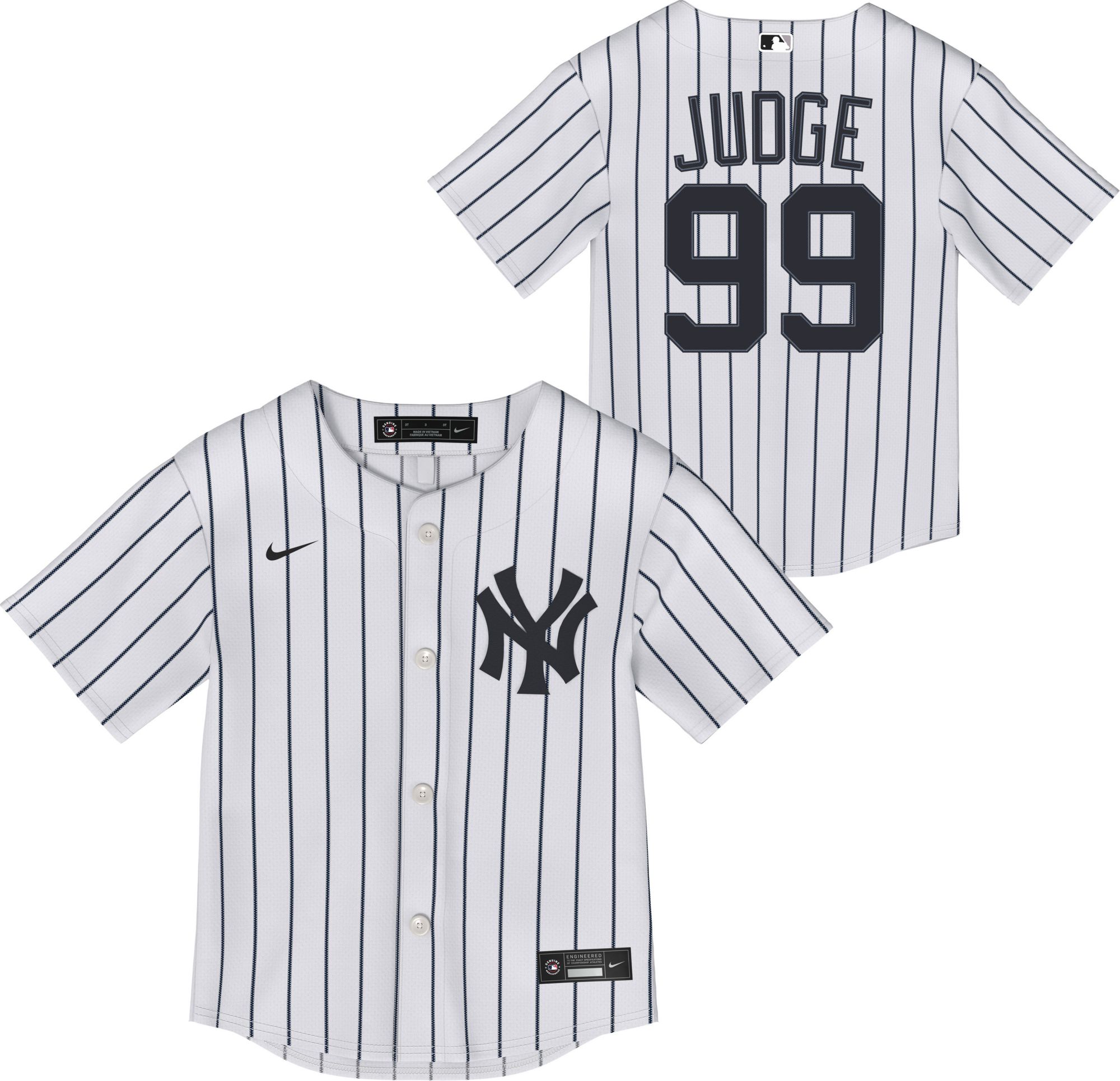 Nike Youth New York Yankees White Aaron Judge #99 Replica Jersey product image