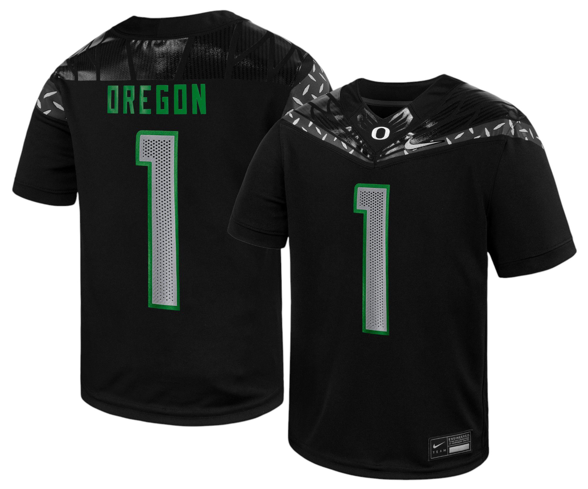 Nike Toddler Oregon Ducks #1 Black Replica Home Football Jersey product image