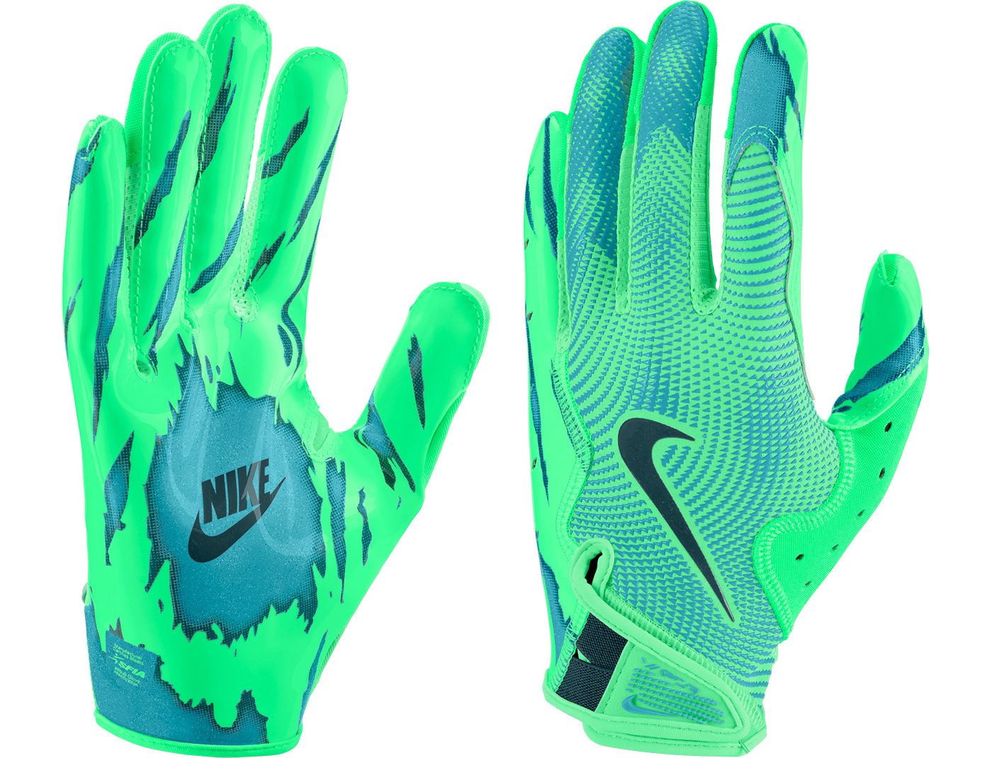 Teal football gloves deals
