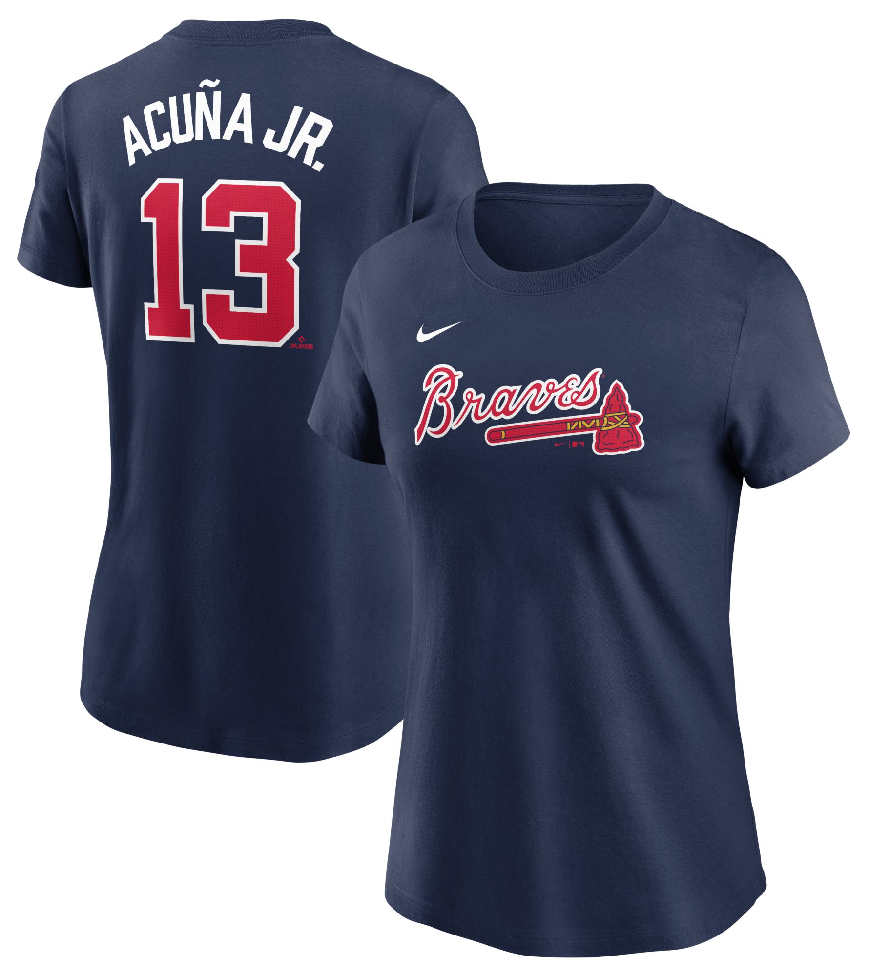 Nike Women's Atlanta Braves Ronald Acuña Jr. #13 Navy Home T-Shirt product image
